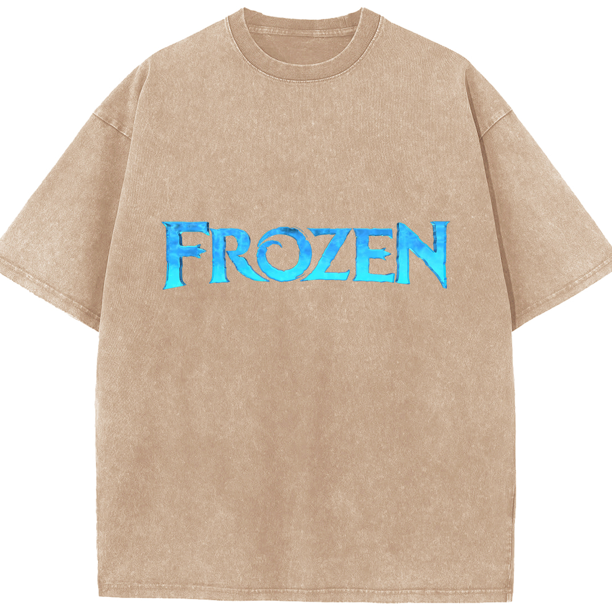 （画像用） アナと雪の女王 アンナ エルサ Frozen Anna Elsa 綿100% ヴィンテージ風 半袖Tシャツ（フロントプリント）
