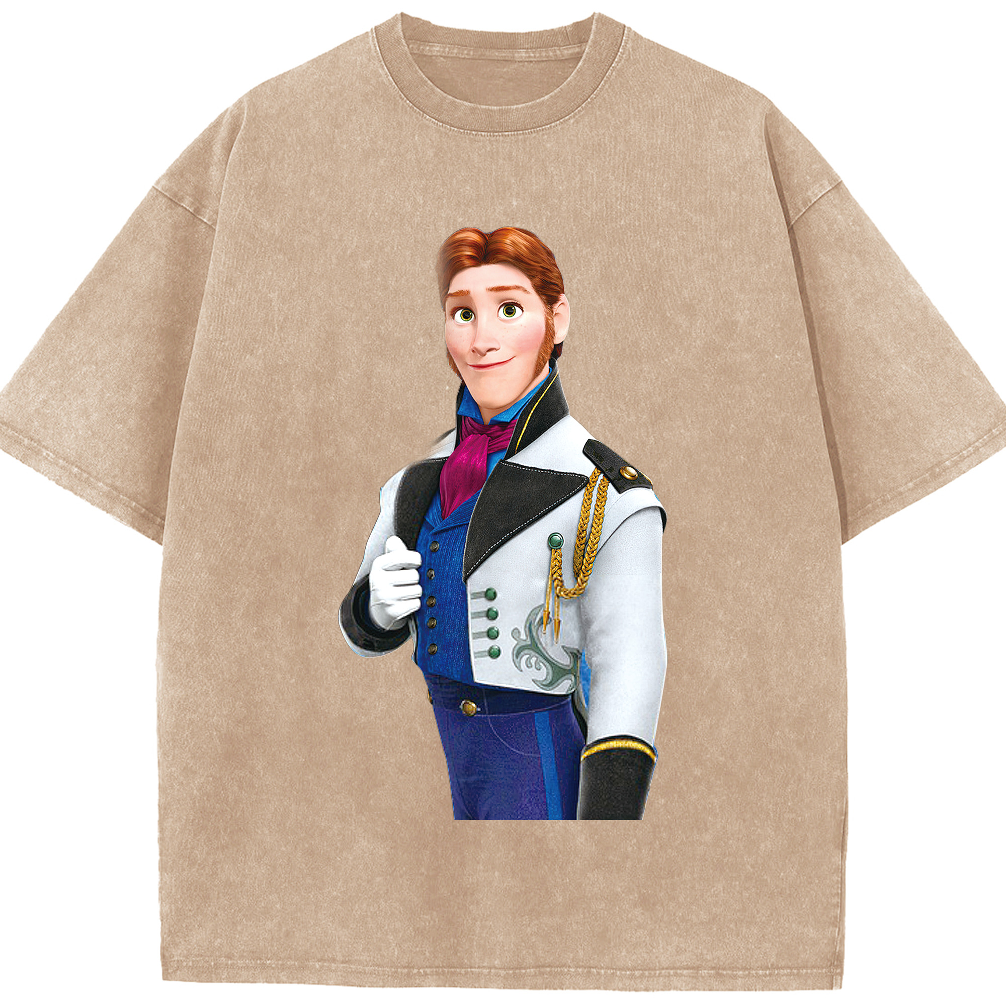 （画像用） アナと雪の女王 アンナ エルサ Frozen Anna Elsa 綿100% ヴィンテージ風 半袖Tシャツ（フロントプリント）