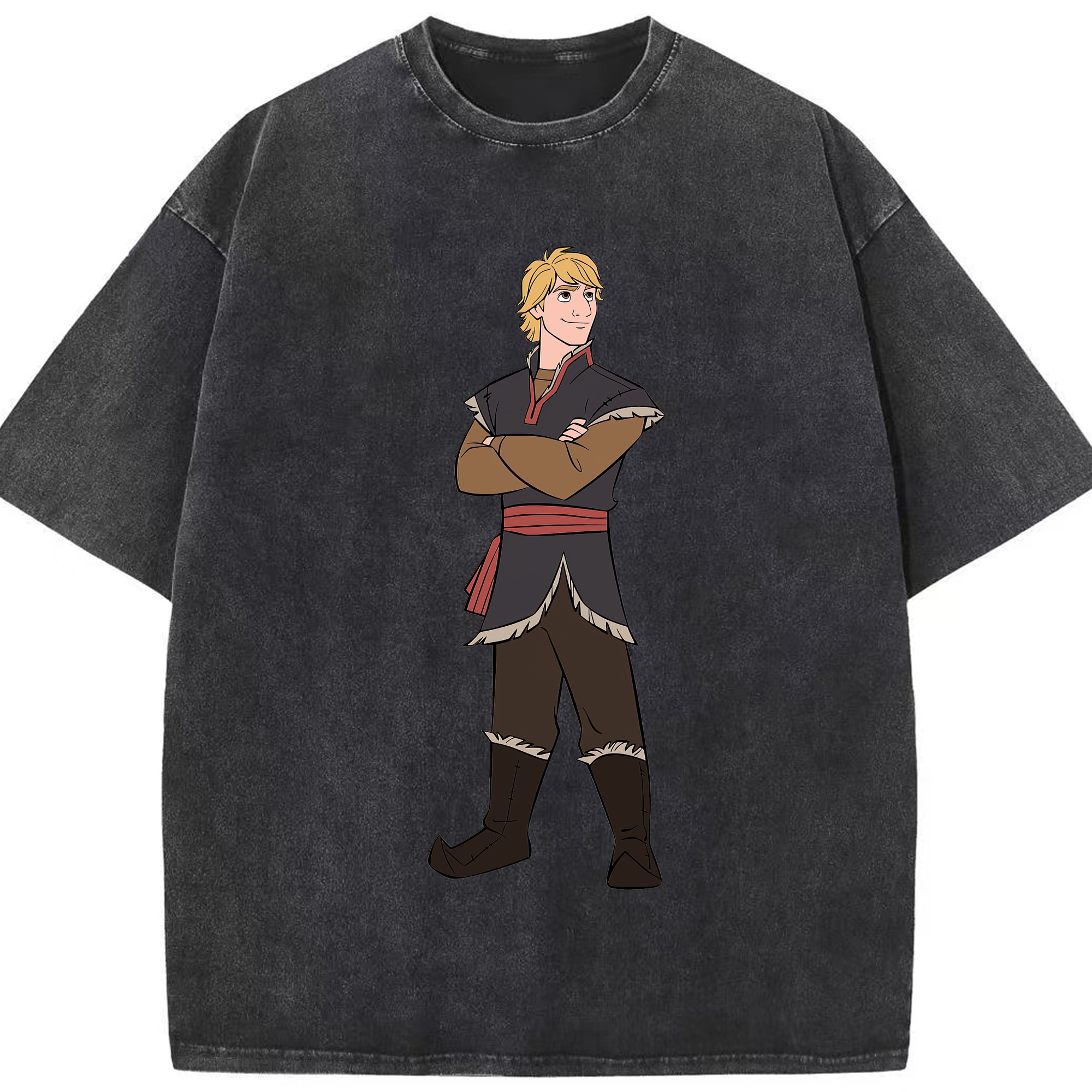 （画像用） アナと雪の女王 アンナ エルサ Frozen Anna Elsa 綿100% ヴィンテージ風 半袖Tシャツ（フロントプリント）