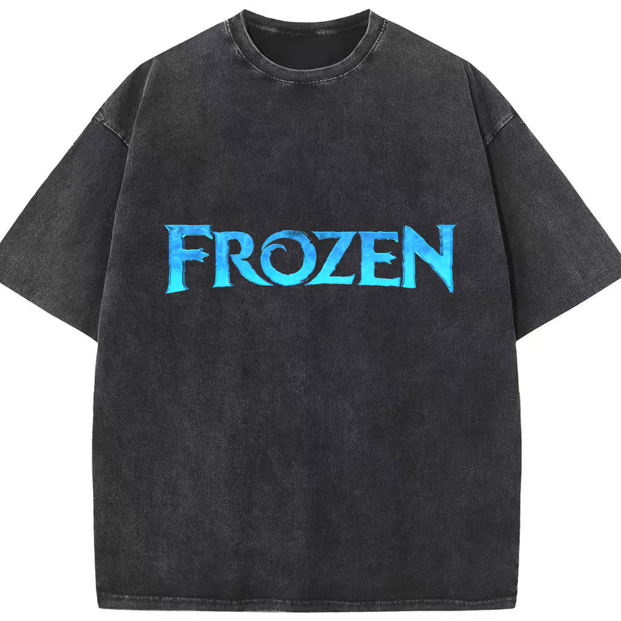 （画像用） アナと雪の女王 アンナ エルサ Frozen Anna Elsa 綿100% ヴィンテージ風 半袖Tシャツ（フロントプリント）