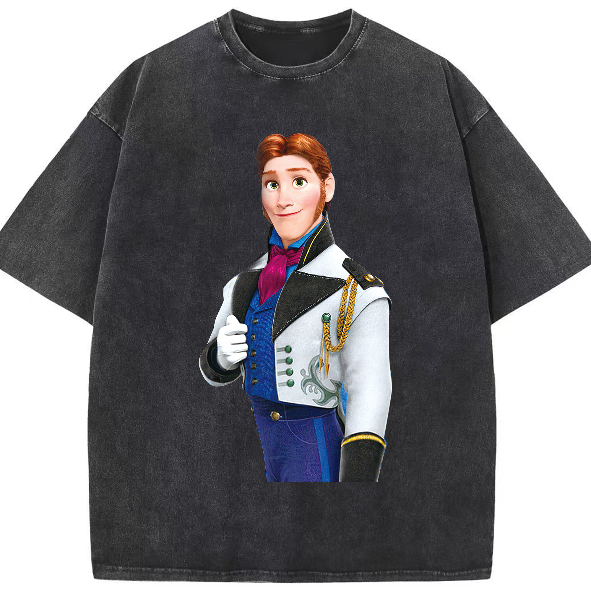 （画像用） アナと雪の女王 アンナ エルサ Frozen Anna Elsa 綿100% ヴィンテージ風 半袖Tシャツ（フロントプリント）