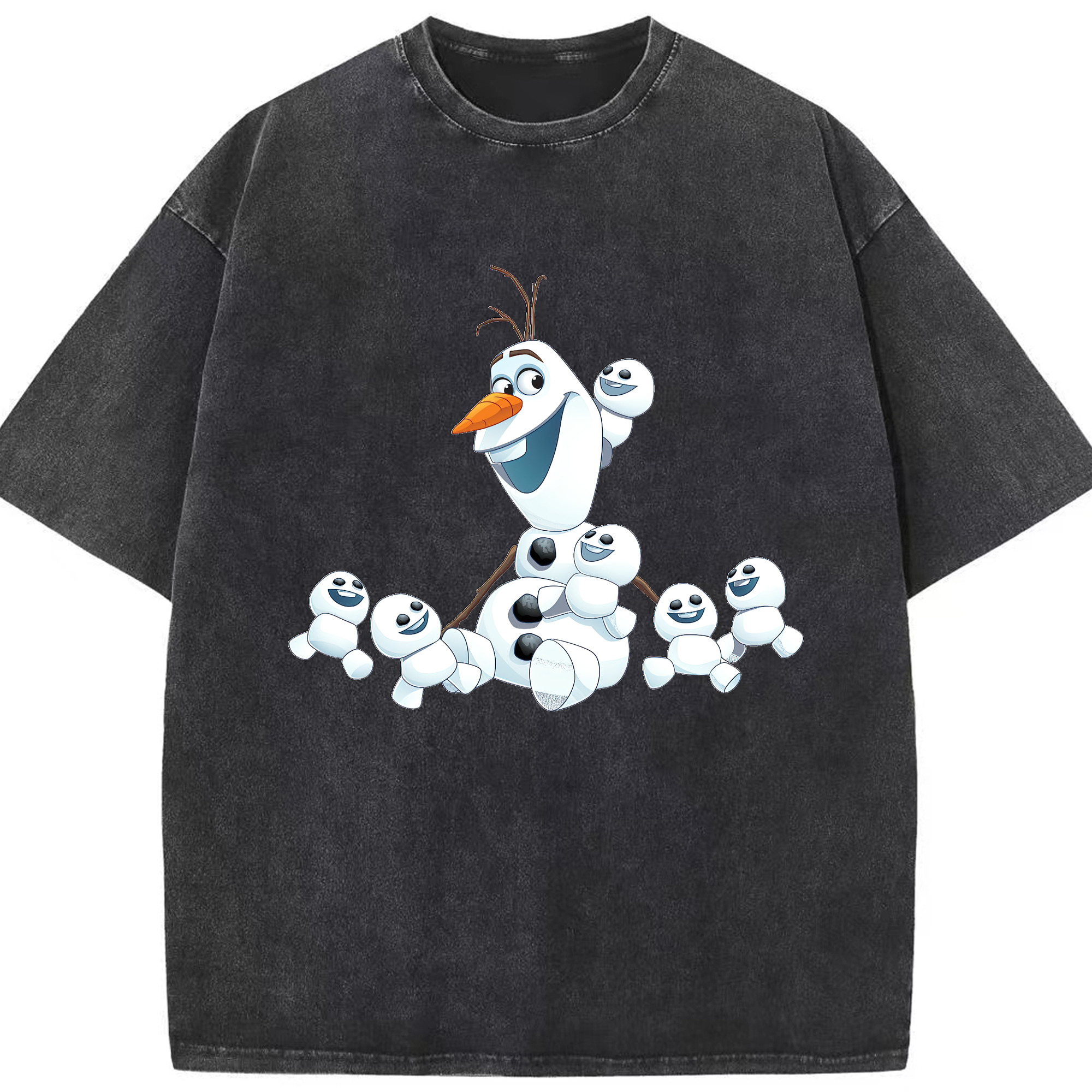 （画像用） アナと雪の女王 アンナ エルサ Frozen Anna Elsa 綿100% ヴィンテージ風 半袖Tシャツ（フロントプリント）