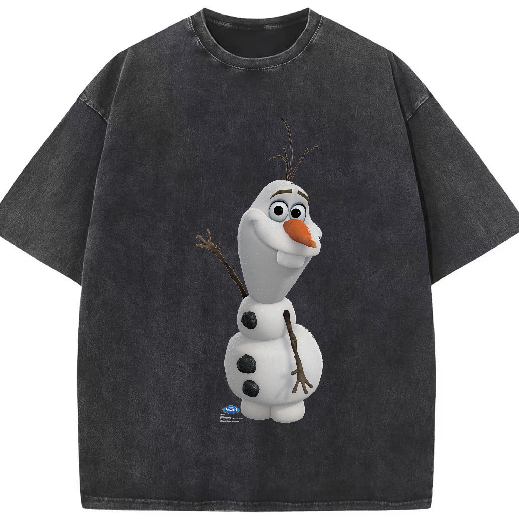 （画像用） アナと雪の女王 アンナ エルサ Frozen Anna Elsa 綿100% ヴィンテージ風 半袖Tシャツ（フロントプリント）