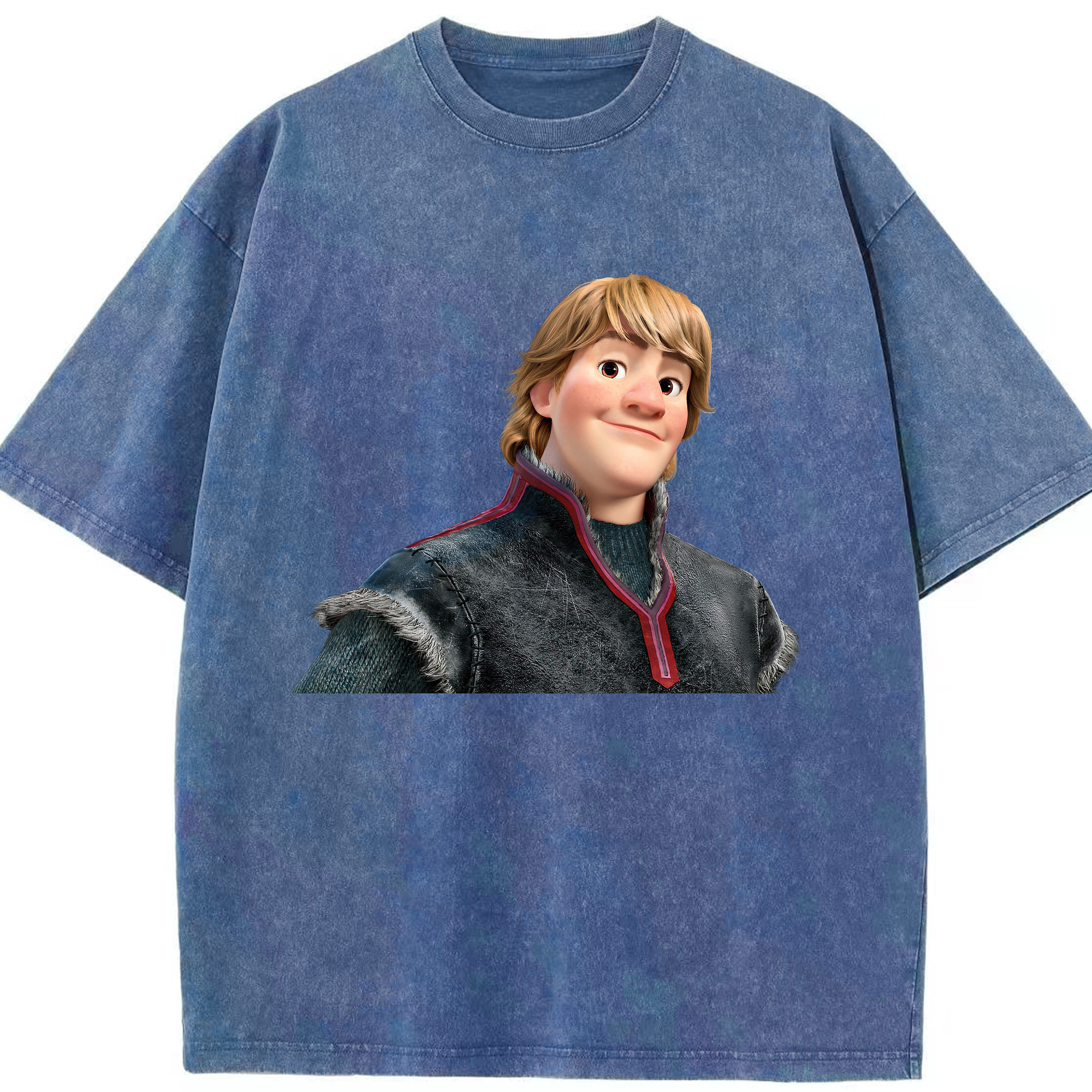 （画像用） アナと雪の女王 アンナ エルサ Frozen Anna Elsa 綿100% ヴィンテージ風 半袖Tシャツ（フロントプリント）