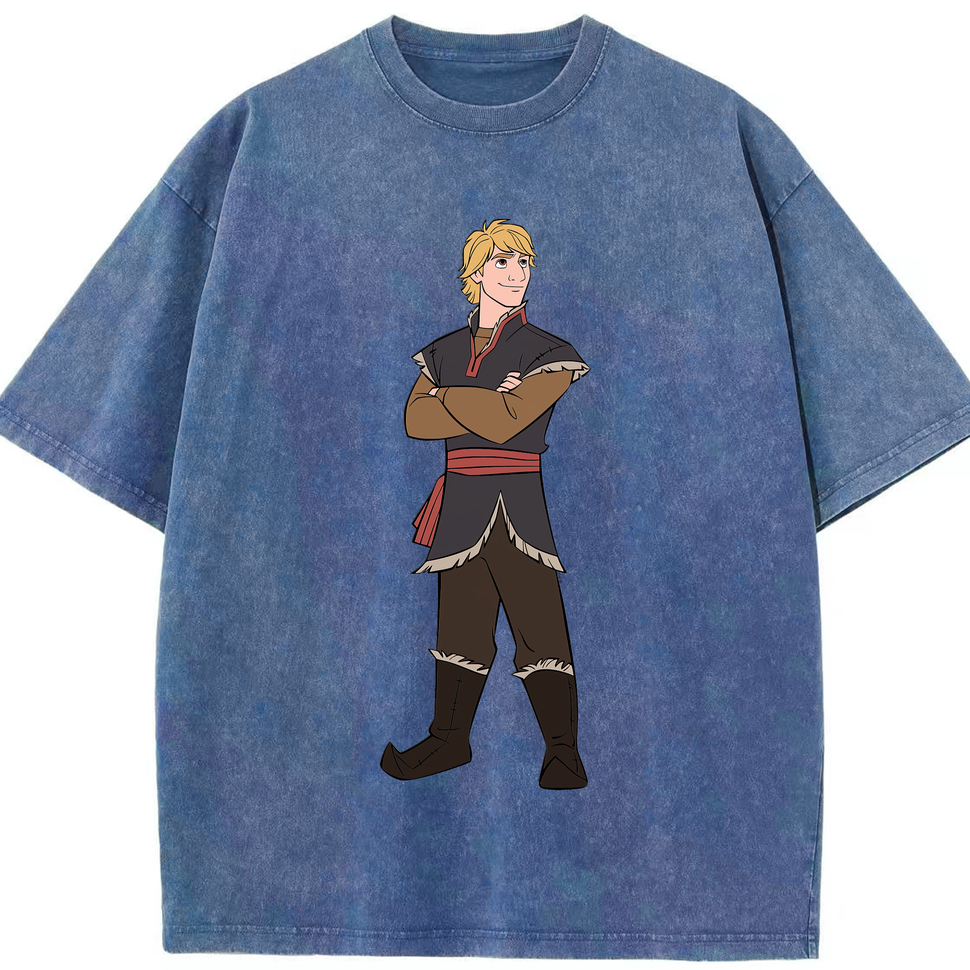 （画像用） アナと雪の女王 アンナ エルサ Frozen Anna Elsa 綿100% ヴィンテージ風 半袖Tシャツ（フロントプリント）