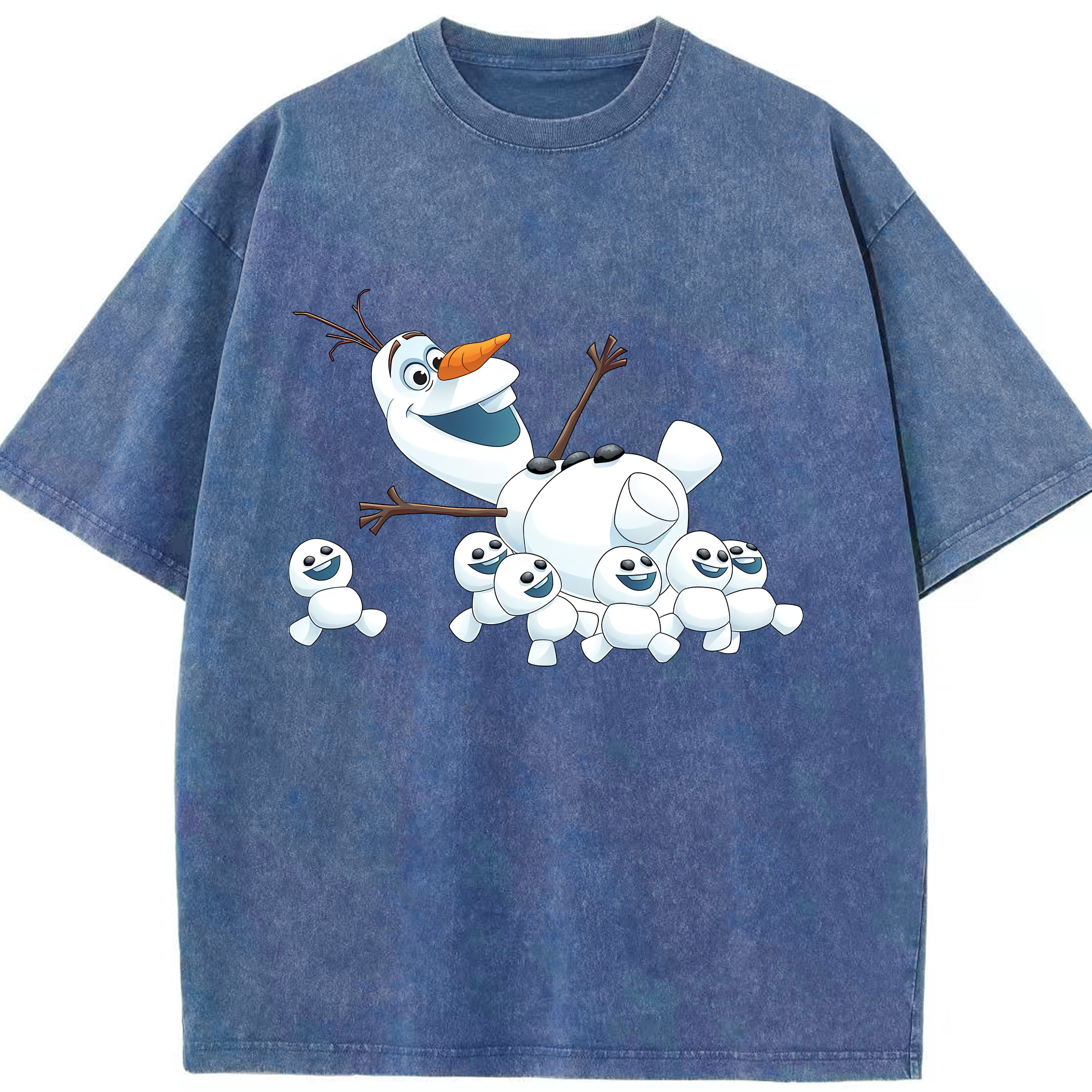 （画像用） アナと雪の女王 アンナ エルサ Frozen Anna Elsa 綿100% ヴィンテージ風 半袖Tシャツ（フロントプリント）