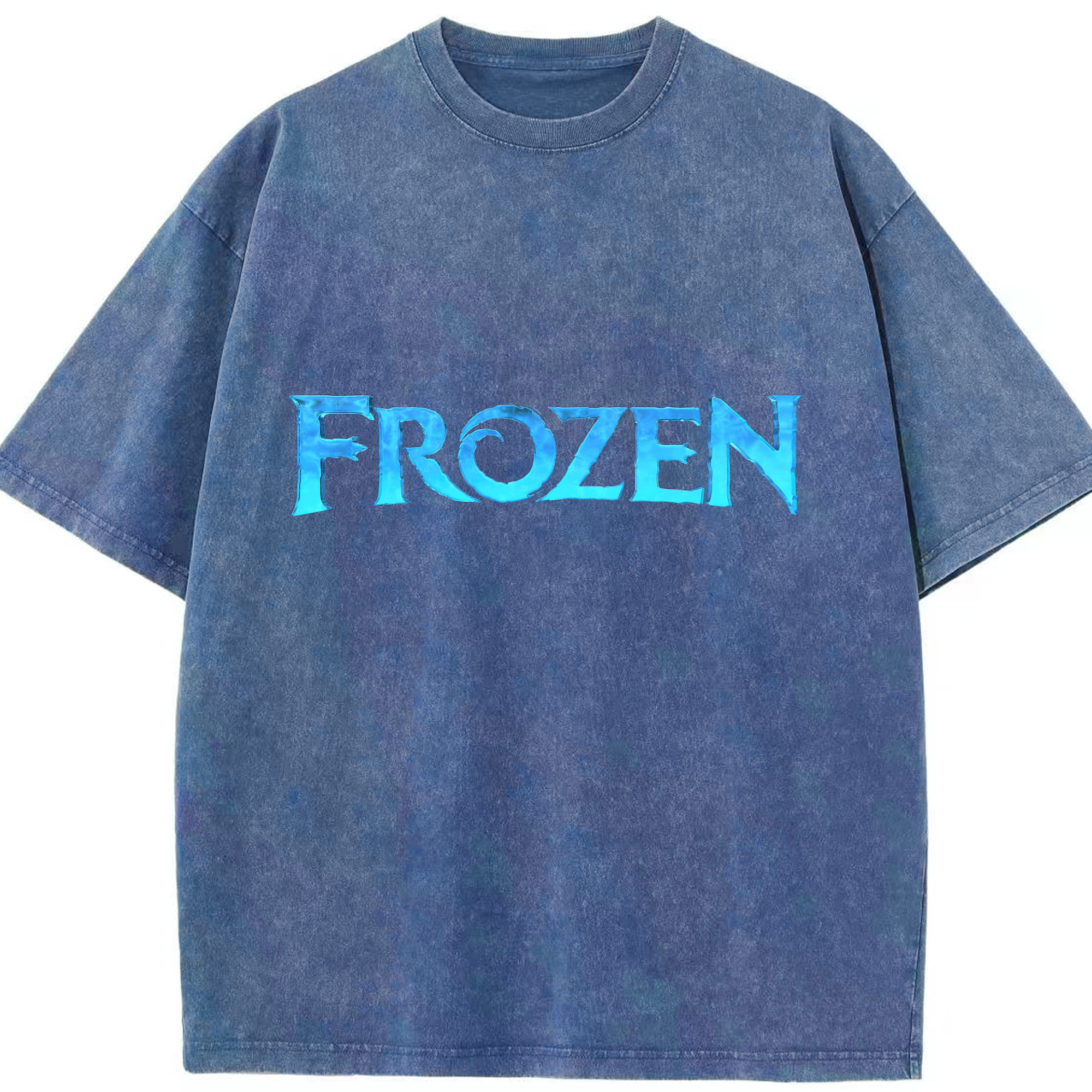 （画像用） アナと雪の女王 アンナ エルサ Frozen Anna Elsa 綿100% ヴィンテージ風 半袖Tシャツ（フロントプリント）