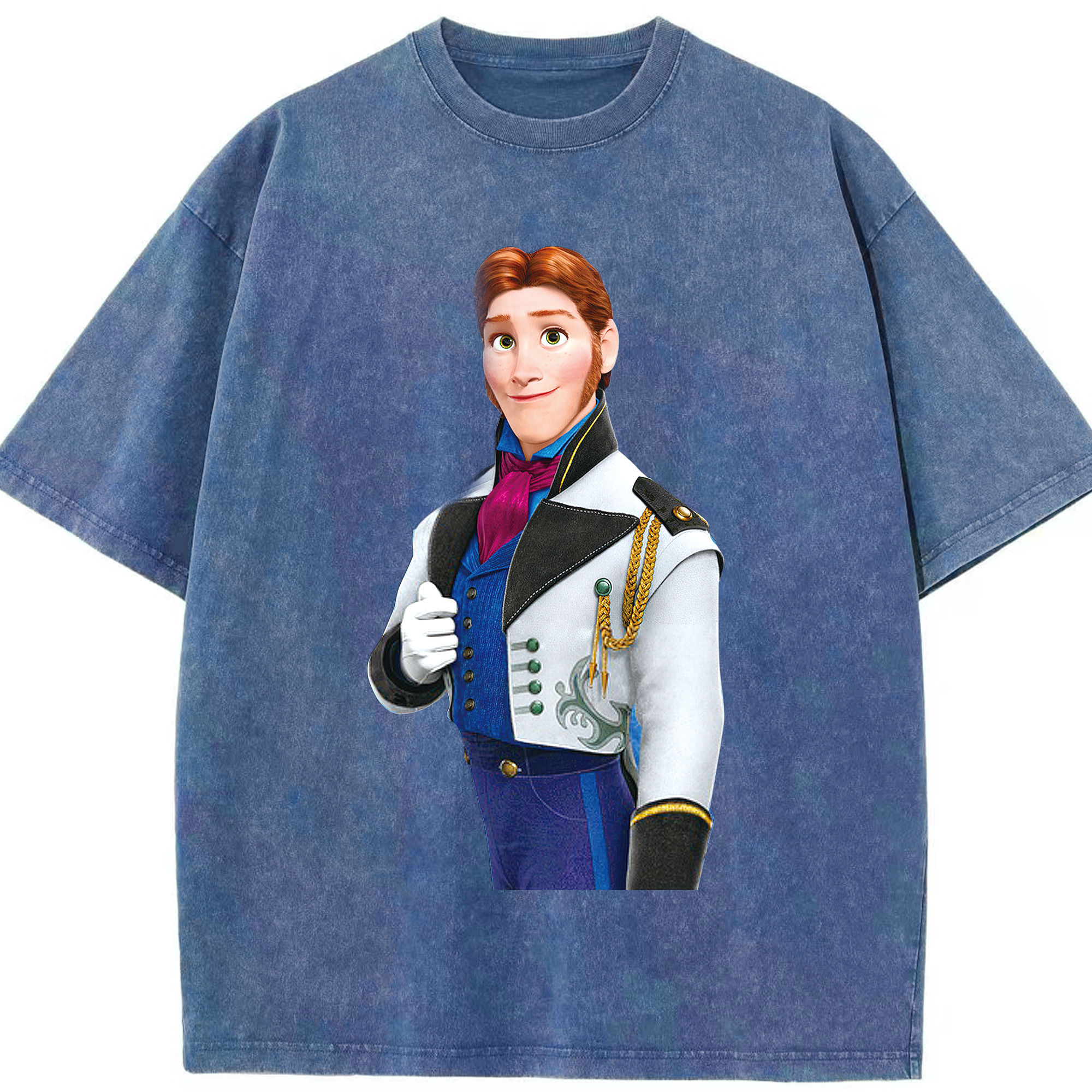 （画像用） アナと雪の女王 アンナ エルサ Frozen Anna Elsa 綿100% ヴィンテージ風 半袖Tシャツ（フロントプリント）