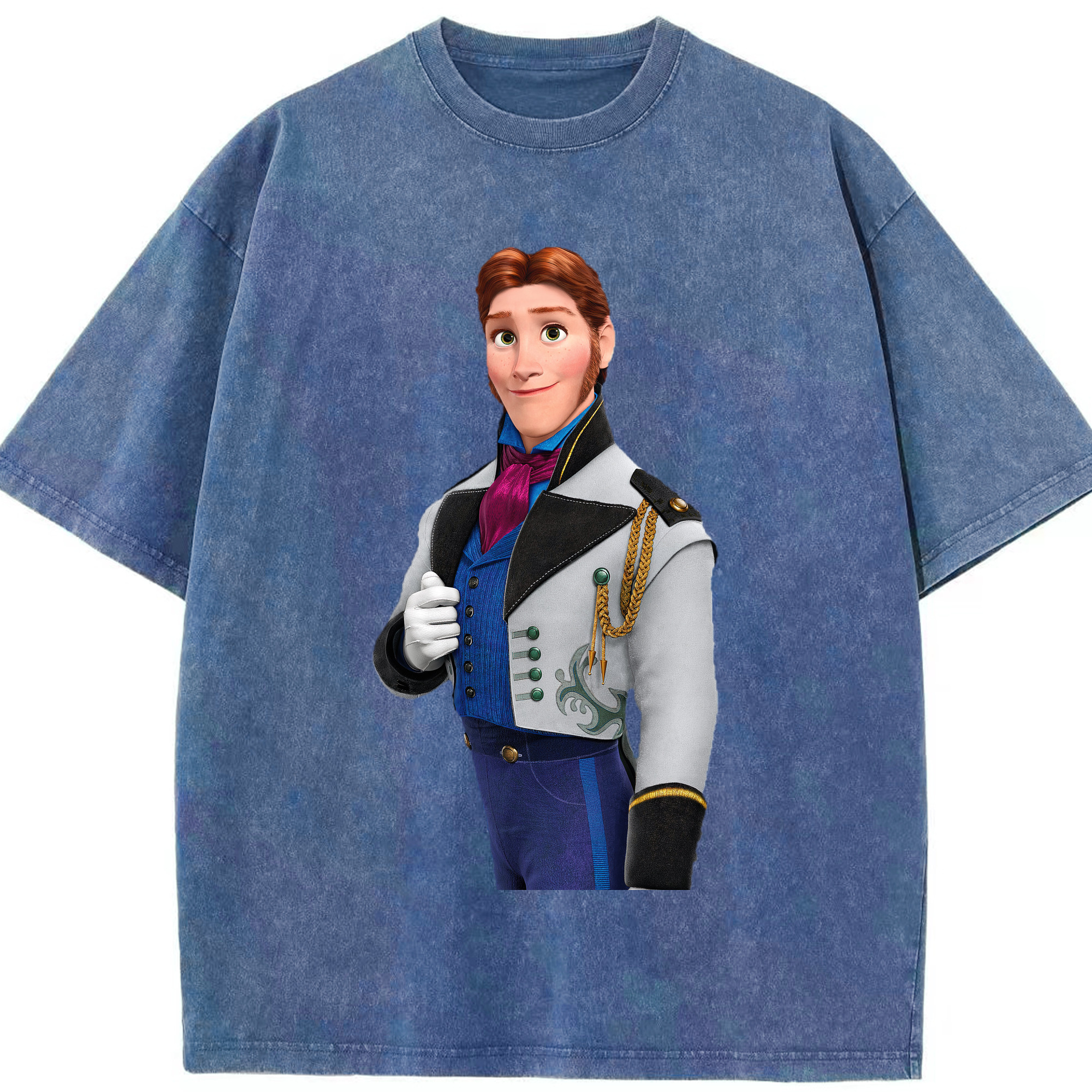 （画像用） アナと雪の女王 アンナ エルサ Frozen Anna Elsa 綿100% ヴィンテージ風 半袖Tシャツ（フロントプリント）