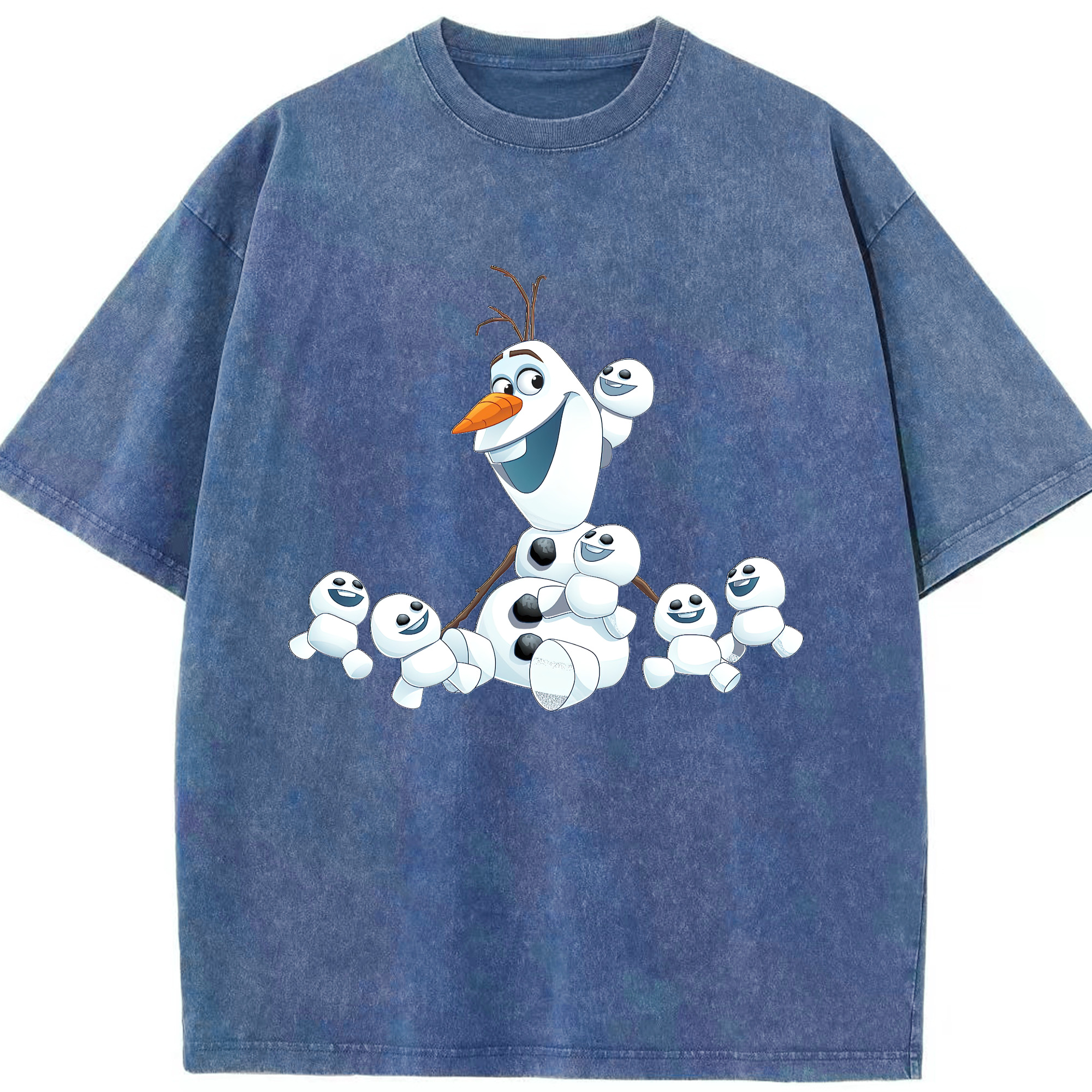 （画像用） アナと雪の女王 アンナ エルサ Frozen Anna Elsa 綿100% ヴィンテージ風 半袖Tシャツ（フロントプリント）