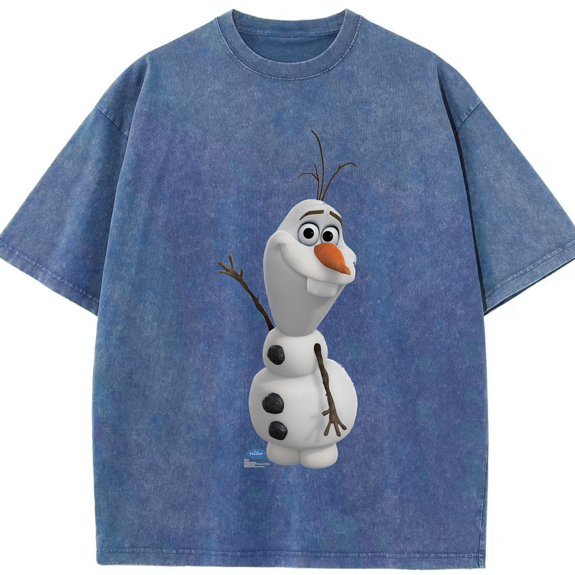 （画像用） アナと雪の女王 アンナ エルサ Frozen Anna Elsa 綿100% ヴィンテージ風 半袖Tシャツ（フロントプリント）