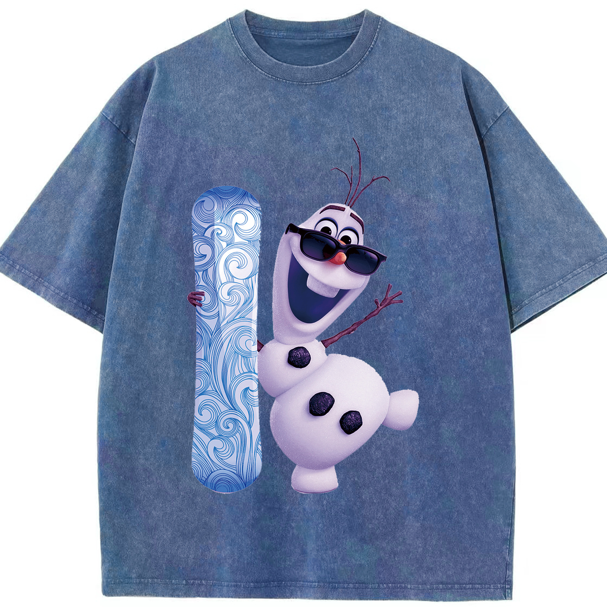 （画像用） アナと雪の女王 アンナ エルサ Frozen Anna Elsa 綿100% ヴィンテージ風 半袖Tシャツ（フロントプリント）