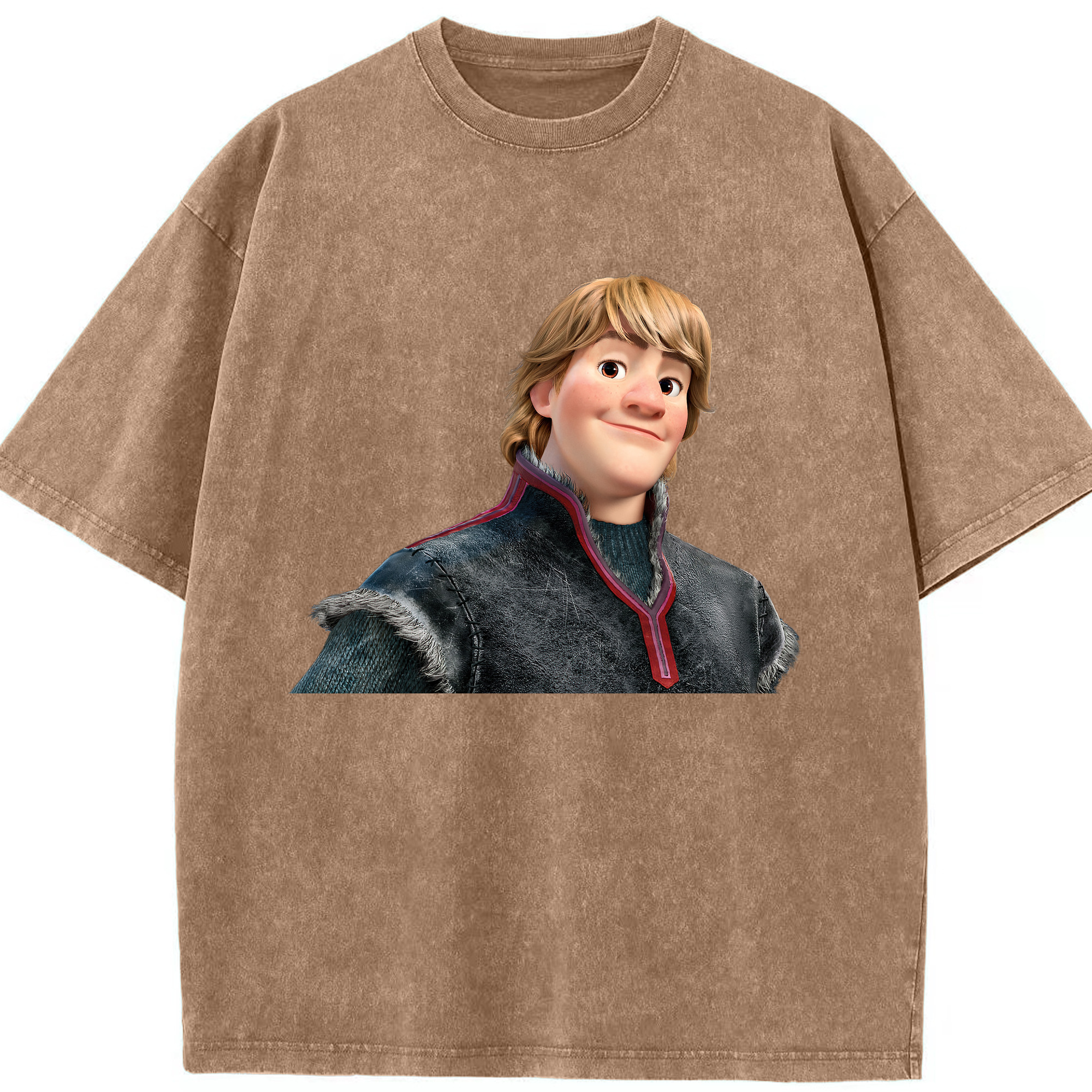 （画像用） アナと雪の女王 アンナ エルサ Frozen Anna Elsa 綿100% ヴィンテージ風 半袖Tシャツ（フロントプリント）