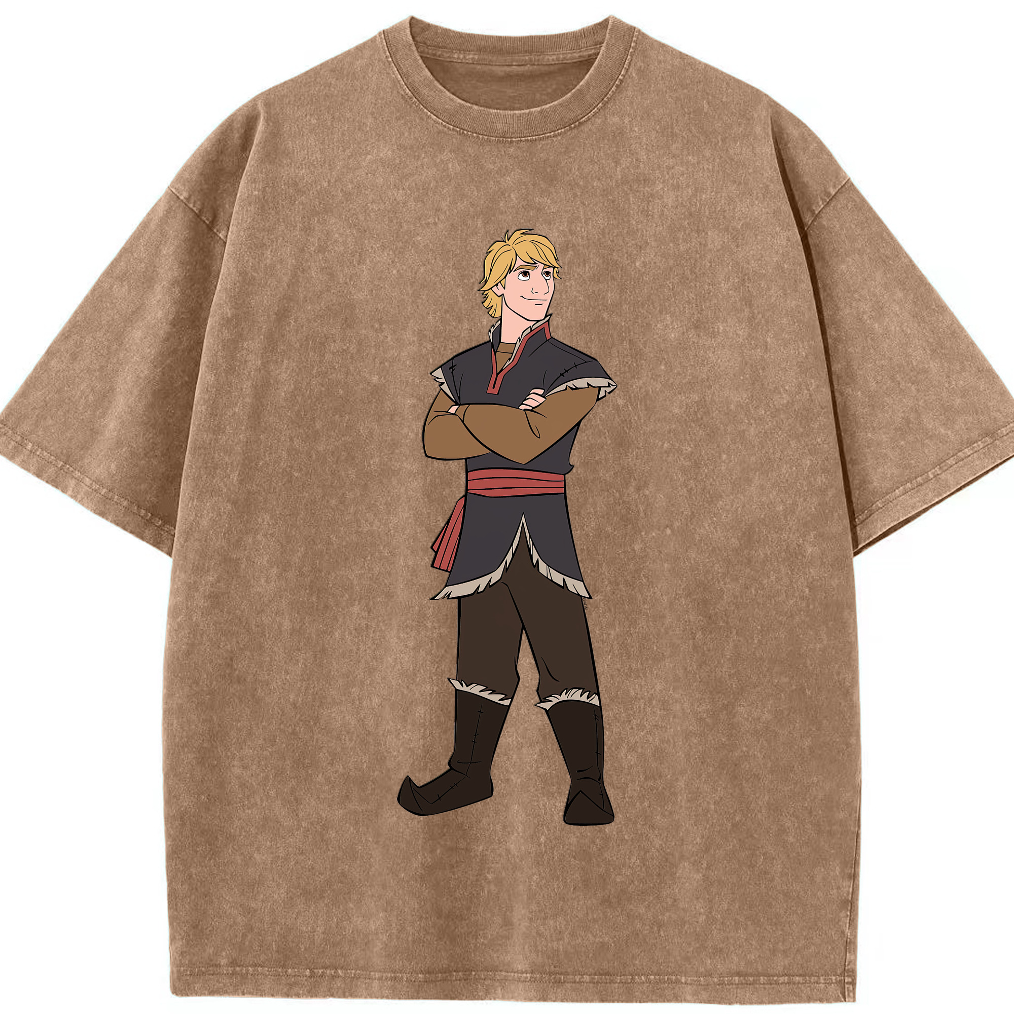 （画像用） アナと雪の女王 アンナ エルサ Frozen Anna Elsa 綿100% ヴィンテージ風 半袖Tシャツ（フロントプリント）