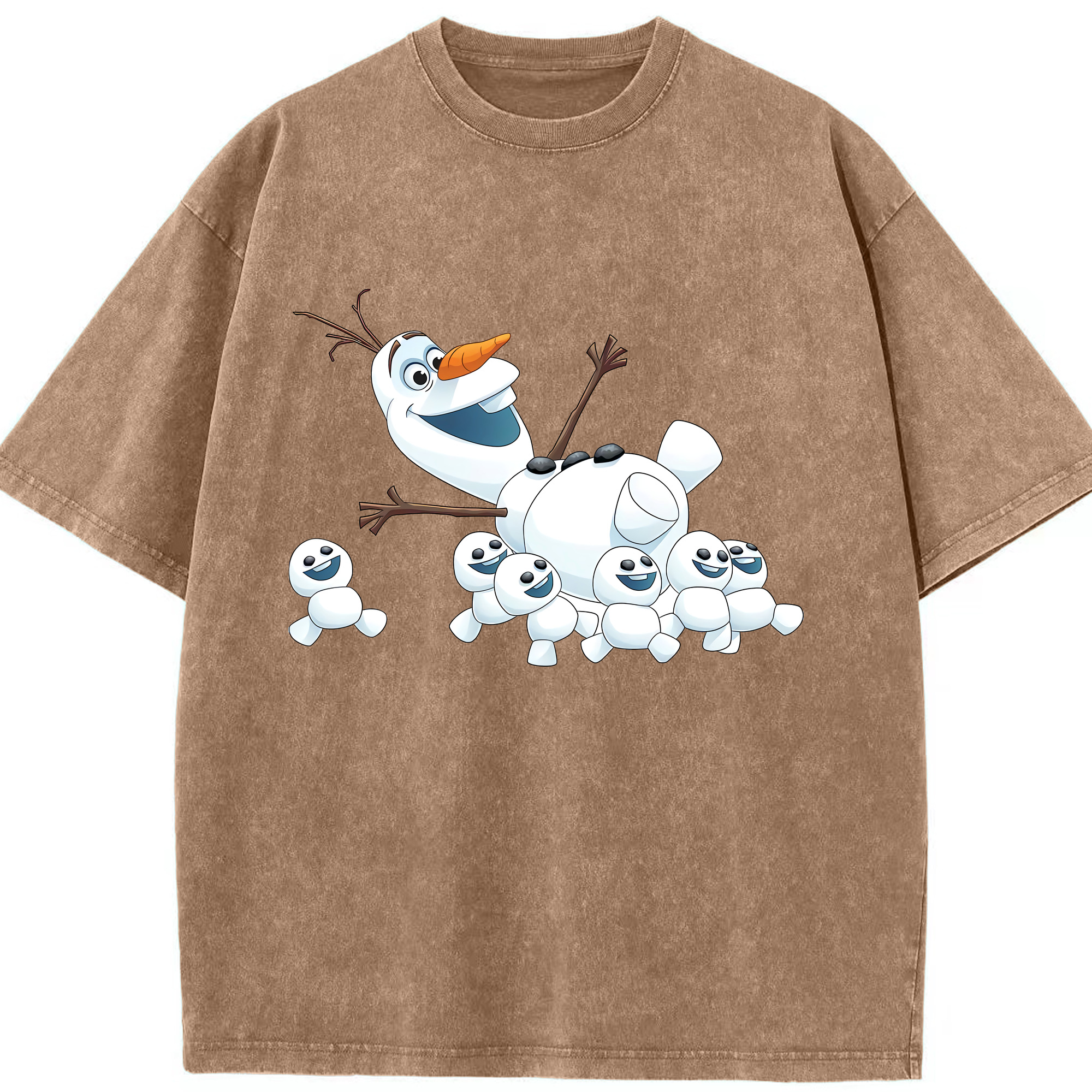 （画像用） アナと雪の女王 アンナ エルサ Frozen Anna Elsa 綿100% ヴィンテージ風 半袖Tシャツ（フロントプリント）