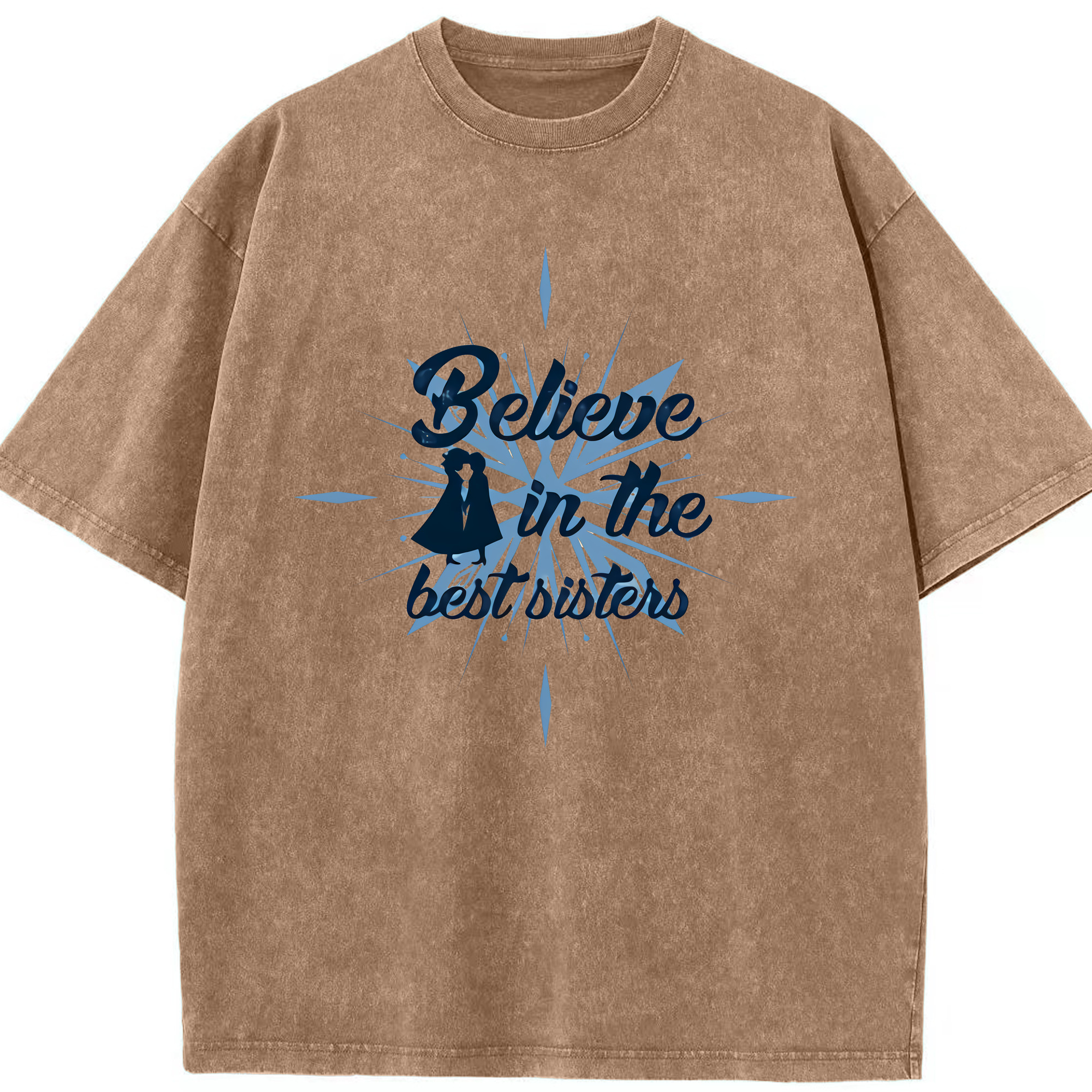 （画像用） アナと雪の女王 アンナ エルサ Frozen Anna Elsa 綿100% ヴィンテージ風 半袖Tシャツ（フロントプリント）