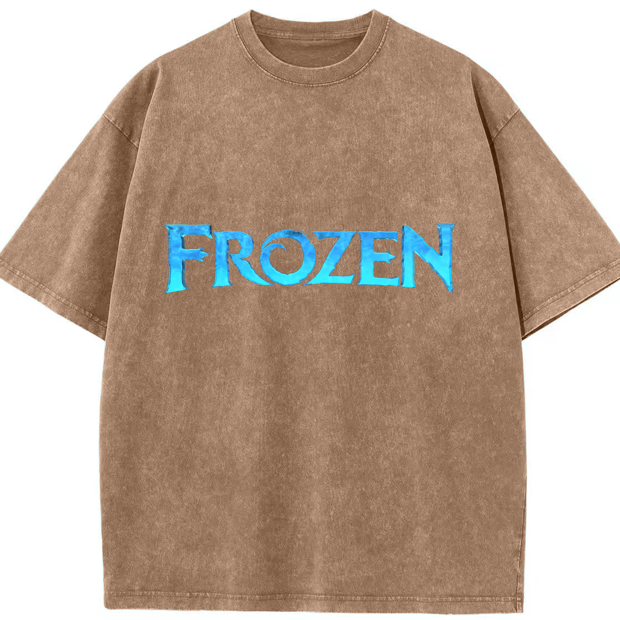 （画像用） アナと雪の女王 アンナ エルサ Frozen Anna Elsa 綿100% ヴィンテージ風 半袖Tシャツ（フロントプリント）
