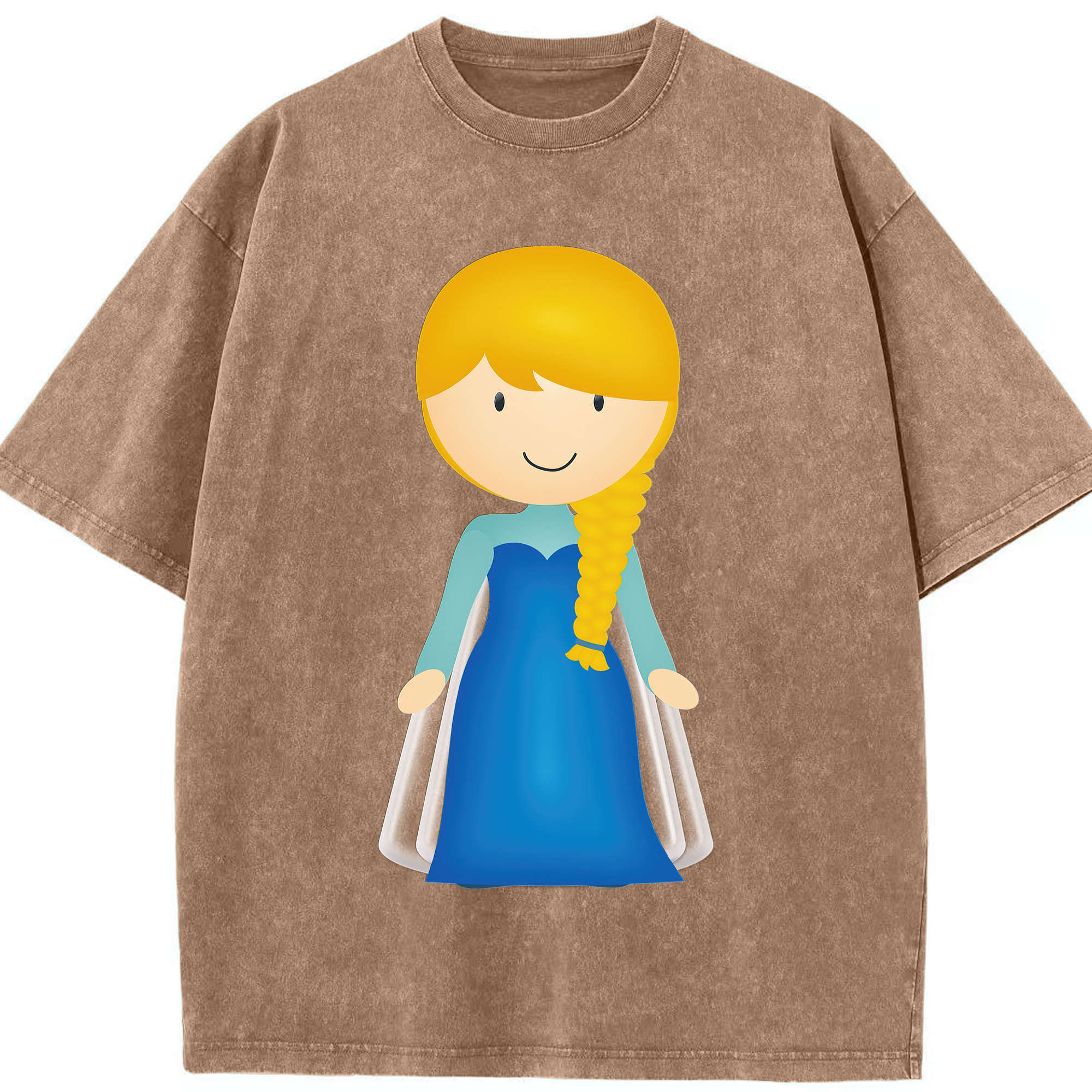 （画像用） アナと雪の女王 アンナ エルサ Frozen Anna Elsa 綿100% ヴィンテージ風 半袖Tシャツ（フロントプリント）