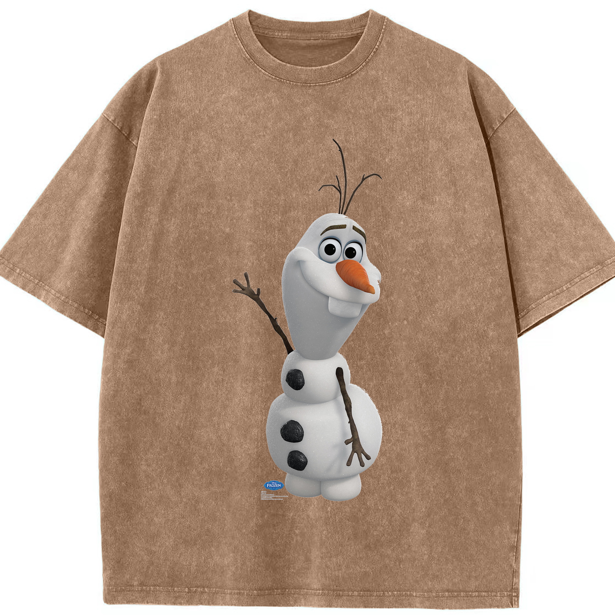 （画像用） アナと雪の女王 アンナ エルサ Frozen Anna Elsa 綿100% ヴィンテージ風 半袖Tシャツ（フロントプリント）