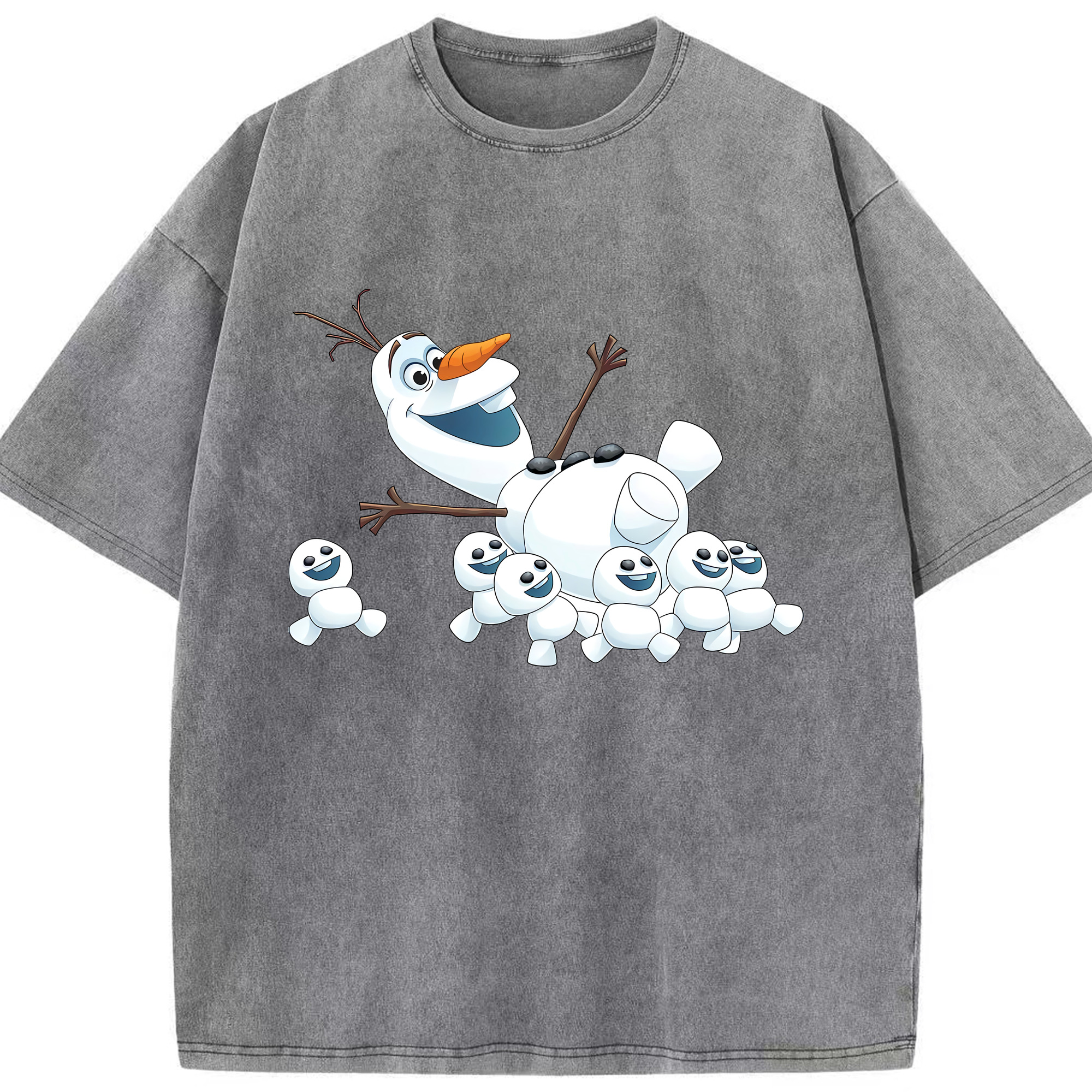 （画像用） アナと雪の女王 アンナ エルサ Frozen Anna Elsa 綿100% ヴィンテージ風 半袖Tシャツ（フロントプリント）