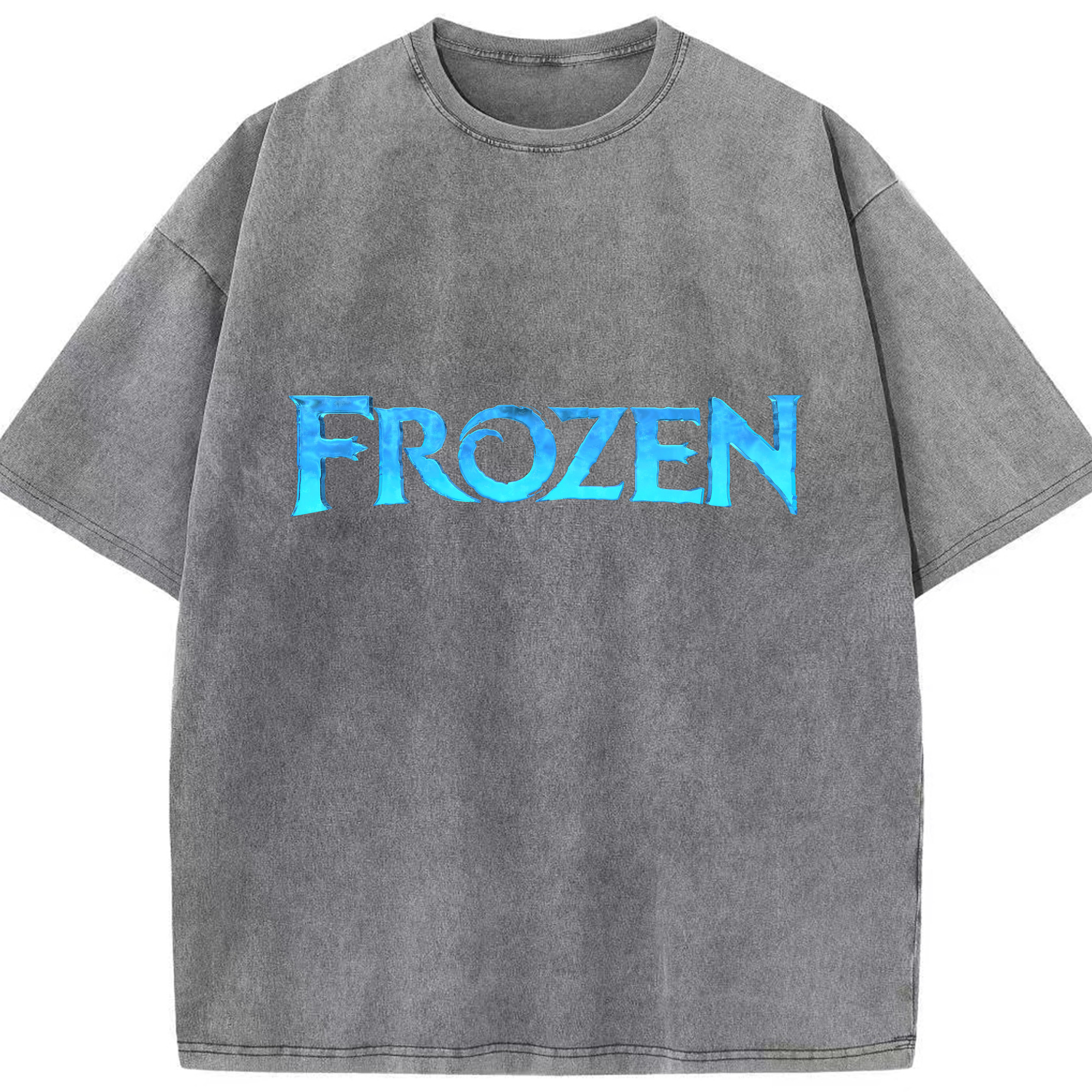 （画像用） アナと雪の女王 アンナ エルサ Frozen Anna Elsa 綿100% ヴィンテージ風 半袖Tシャツ（フロントプリント）