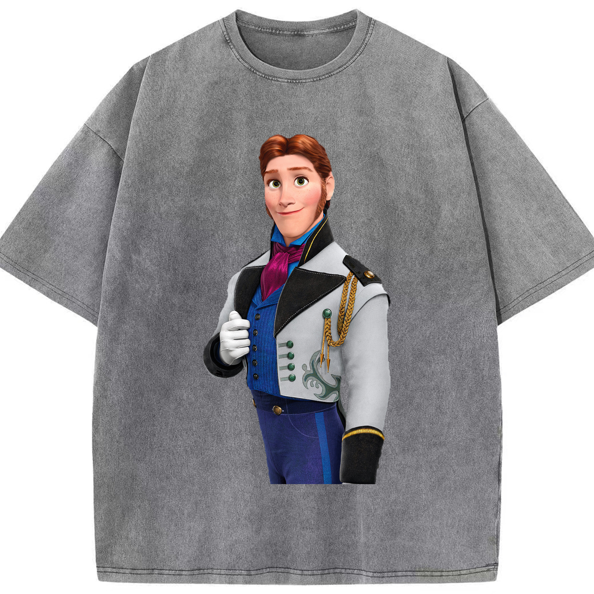 （画像用） アナと雪の女王 アンナ エルサ Frozen Anna Elsa 綿100% ヴィンテージ風 半袖Tシャツ（フロントプリント）