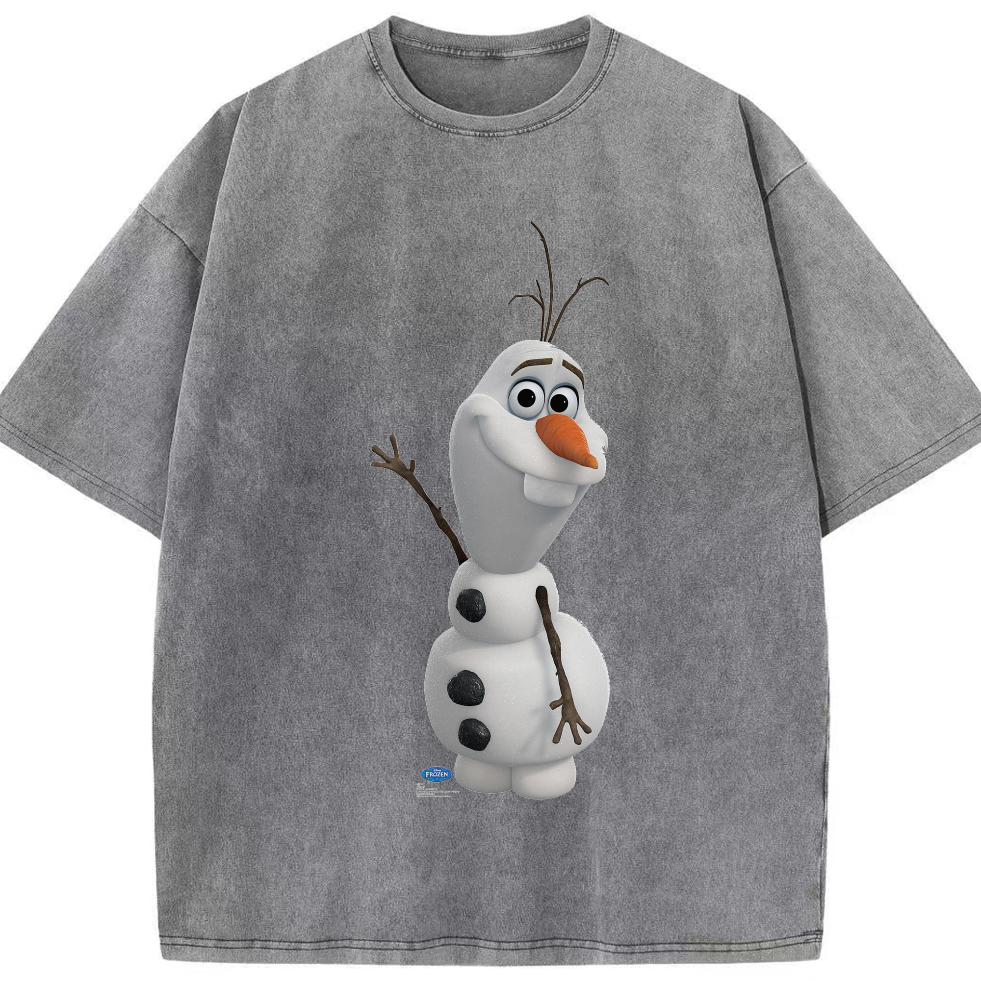 （画像用） アナと雪の女王 アンナ エルサ Frozen Anna Elsa 綿100% ヴィンテージ風 半袖Tシャツ（フロントプリント）
