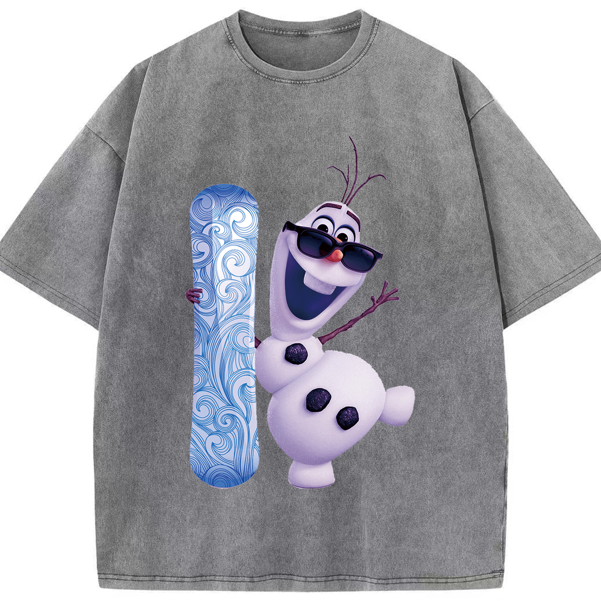 （画像用） アナと雪の女王 アンナ エルサ Frozen Anna Elsa 綿100% ヴィンテージ風 半袖Tシャツ（フロントプリント）