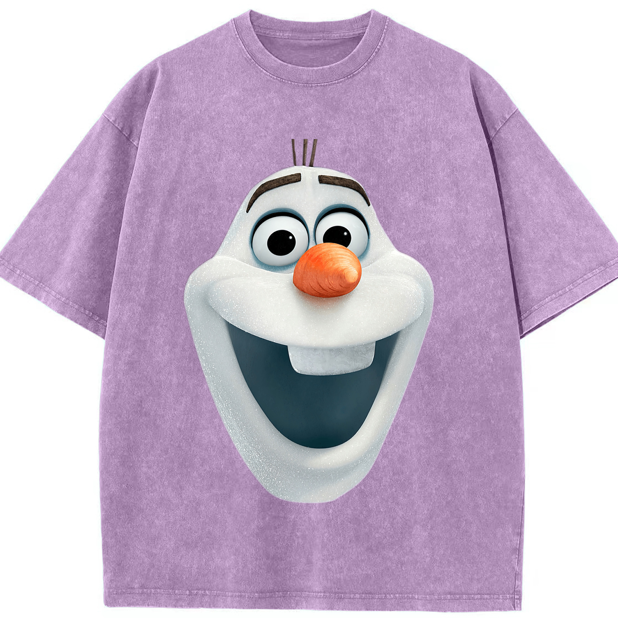 （画像用） アナと雪の女王 アンナ エルサ Frozen Anna Elsa 綿100% ヴィンテージ風 半袖Tシャツ（フロントプリント）