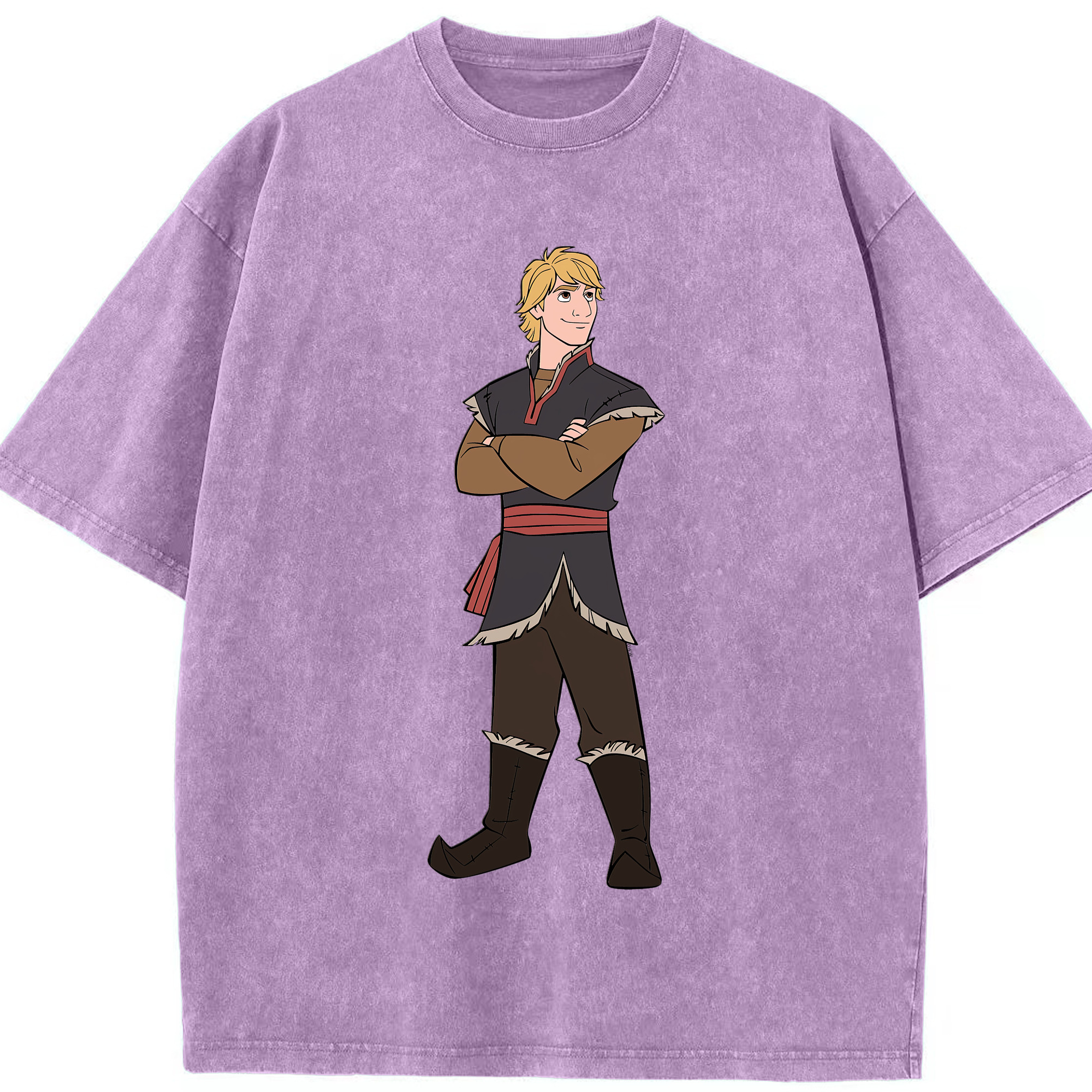 （画像用） アナと雪の女王 アンナ エルサ Frozen Anna Elsa 綿100% ヴィンテージ風 半袖Tシャツ（フロントプリント）