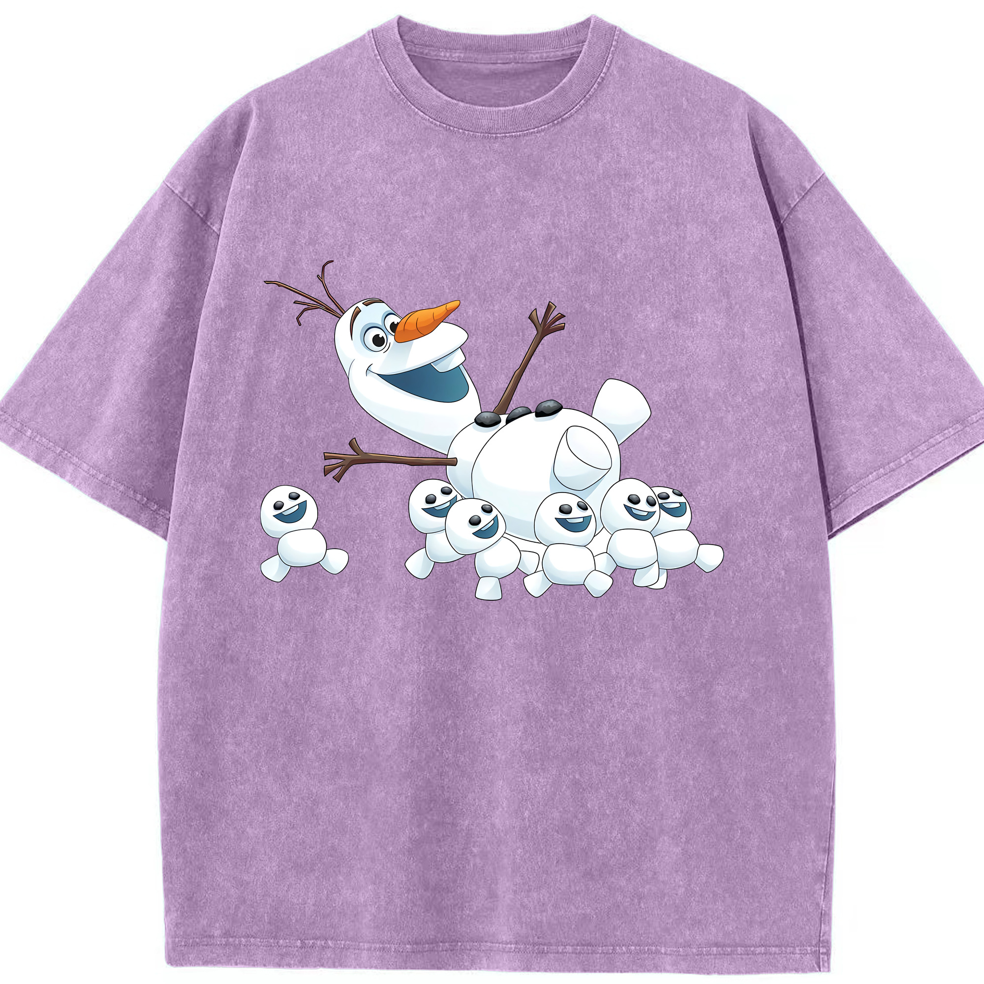 （画像用） アナと雪の女王 アンナ エルサ Frozen Anna Elsa 綿100% ヴィンテージ風 半袖Tシャツ（フロントプリント）