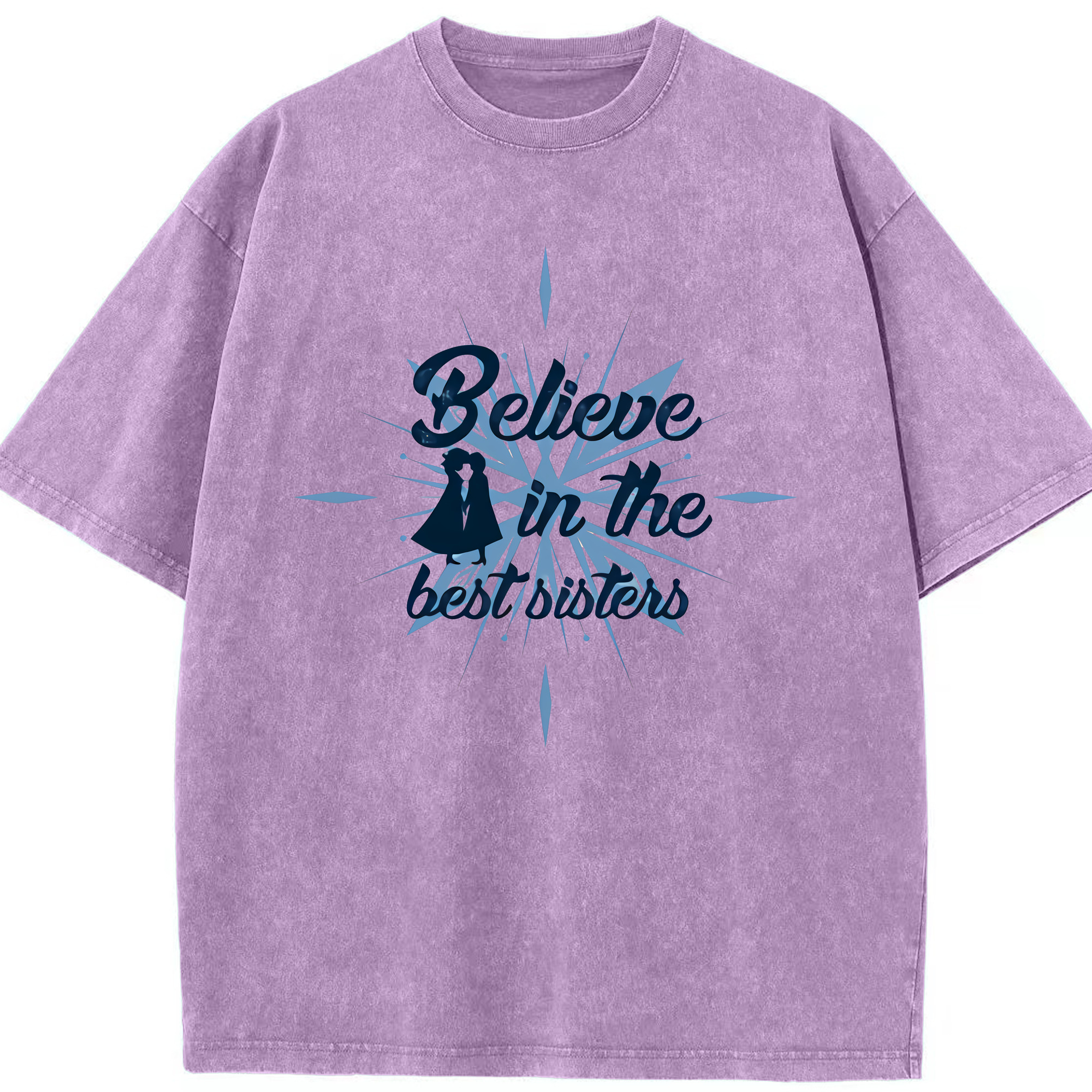 （画像用） アナと雪の女王 アンナ エルサ Frozen Anna Elsa 綿100% ヴィンテージ風 半袖Tシャツ（フロントプリント）