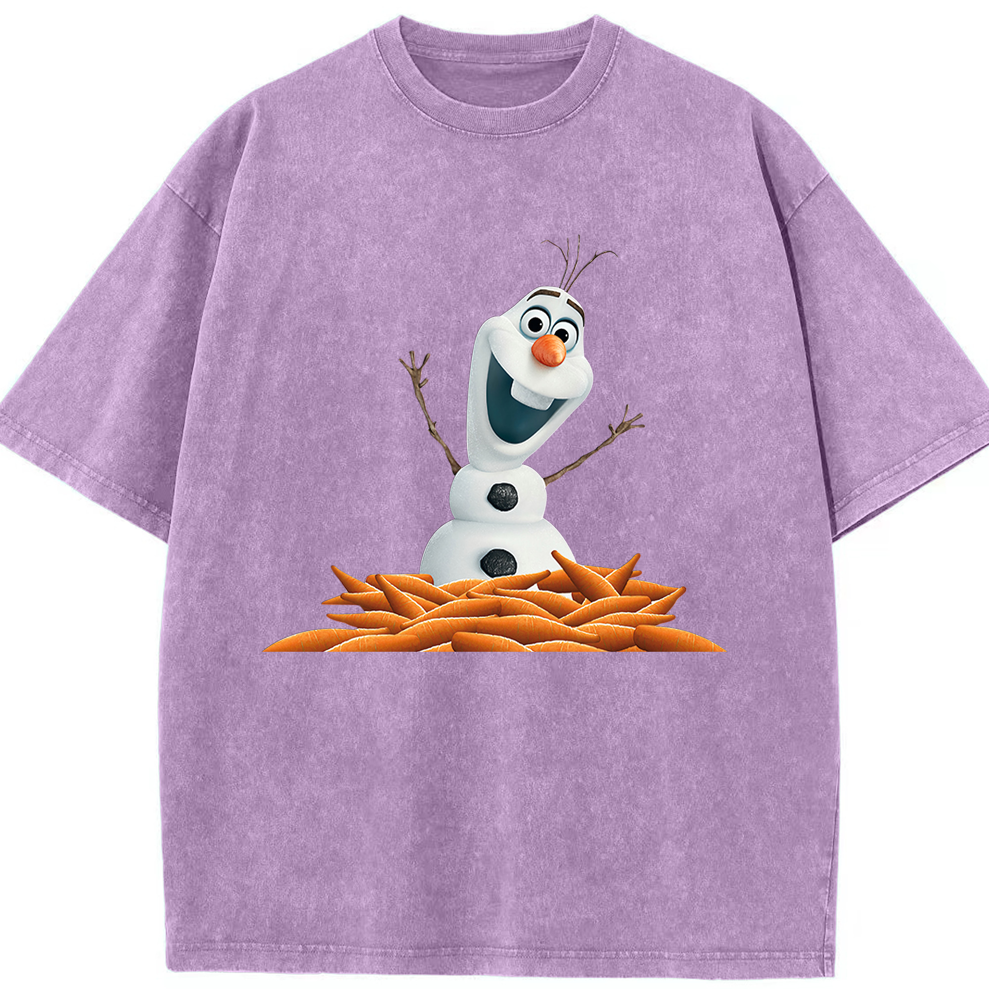（画像用） アナと雪の女王 アンナ エルサ Frozen Anna Elsa 綿100% ヴィンテージ風 半袖Tシャツ（フロントプリント）
