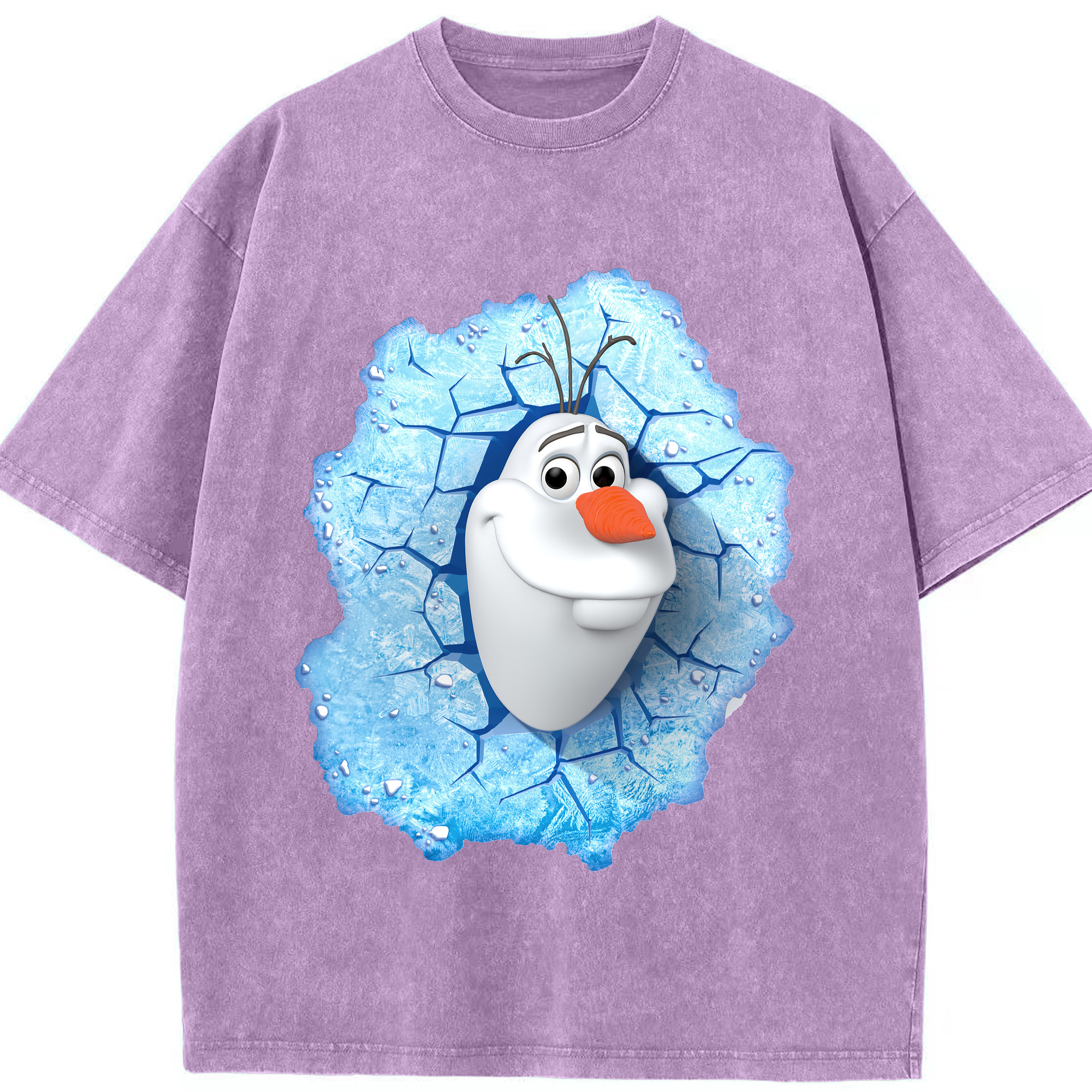 （画像用） アナと雪の女王 アンナ エルサ Frozen Anna Elsa 綿100% ヴィンテージ風 半袖Tシャツ（フロントプリント）