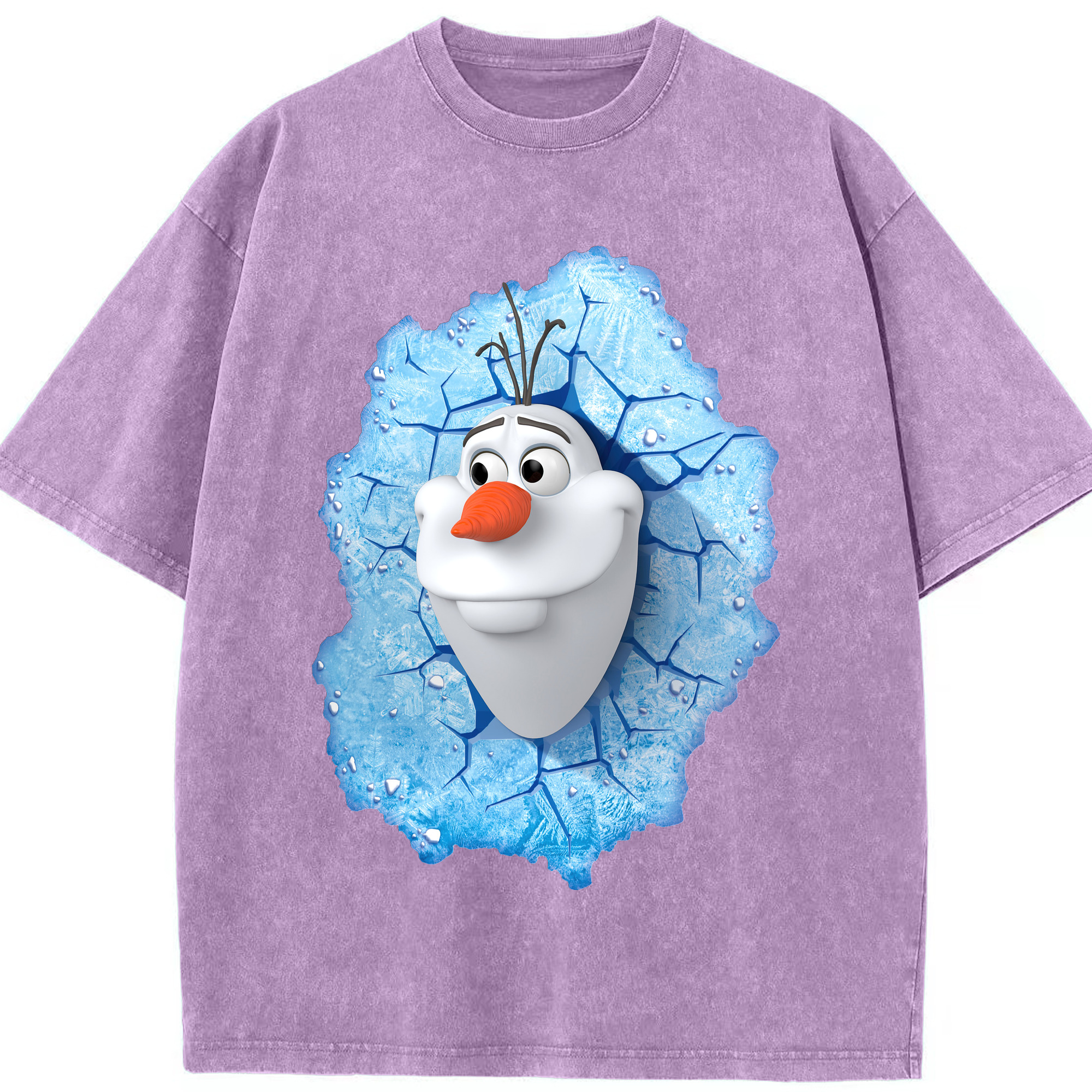 （画像用） アナと雪の女王 アンナ エルサ Frozen Anna Elsa 綿100% ヴィンテージ風 半袖Tシャツ（フロントプリント）