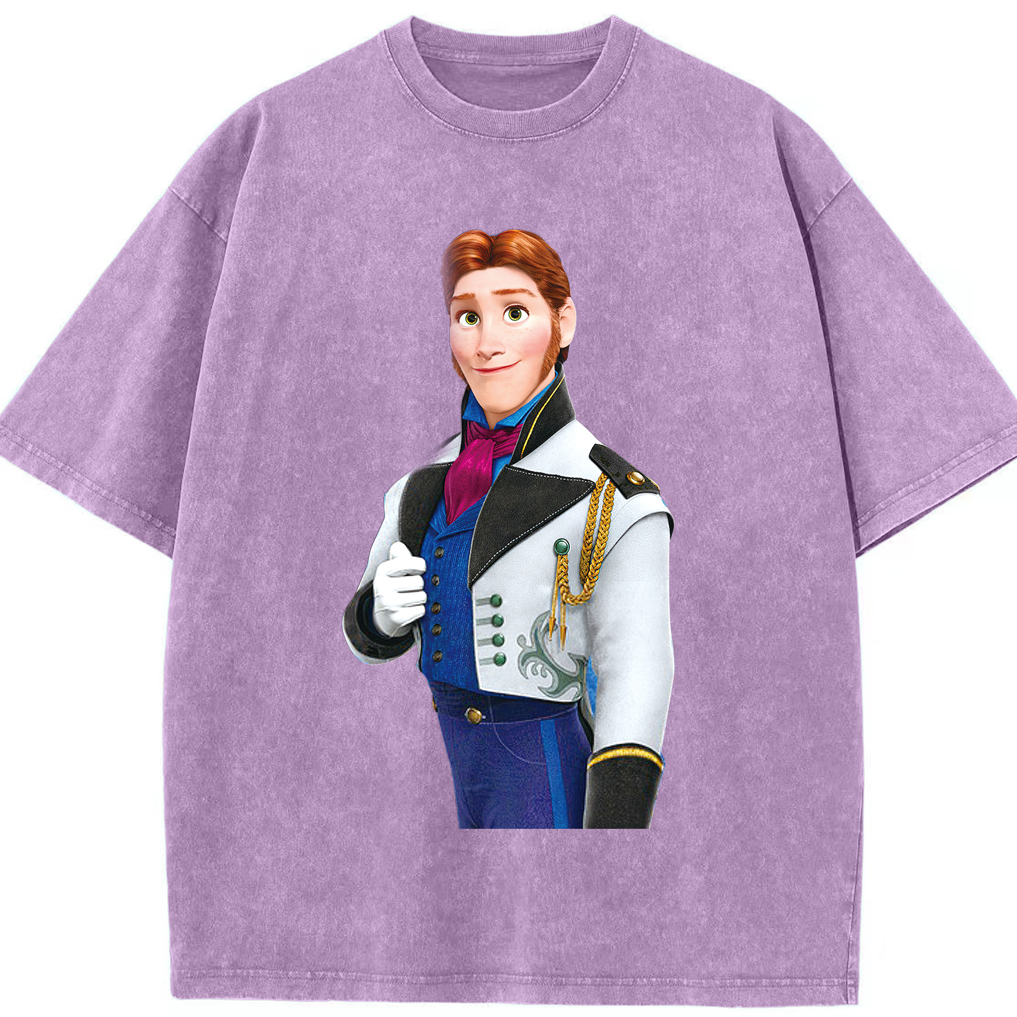 （画像用） アナと雪の女王 アンナ エルサ Frozen Anna Elsa 綿100% ヴィンテージ風 半袖Tシャツ（フロントプリント）