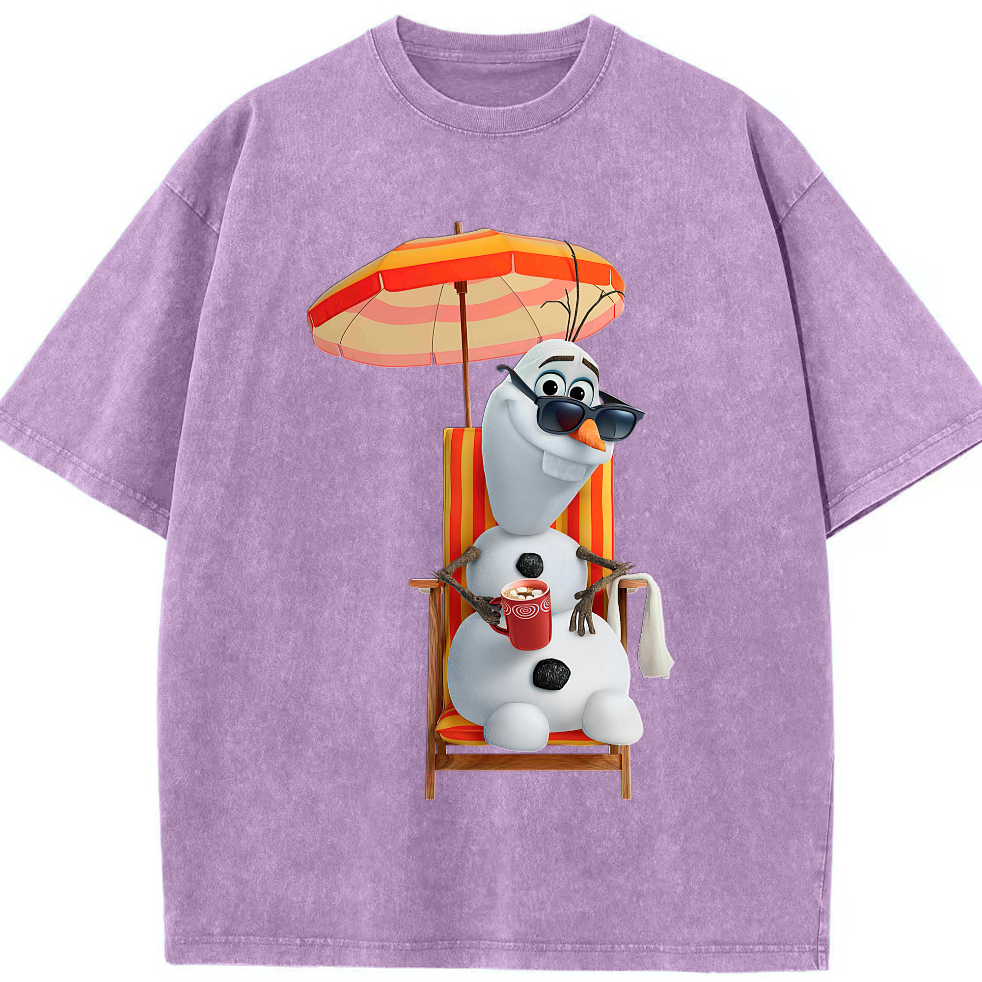 （画像用） アナと雪の女王 アンナ エルサ Frozen Anna Elsa 綿100% ヴィンテージ風 半袖Tシャツ（フロントプリント）