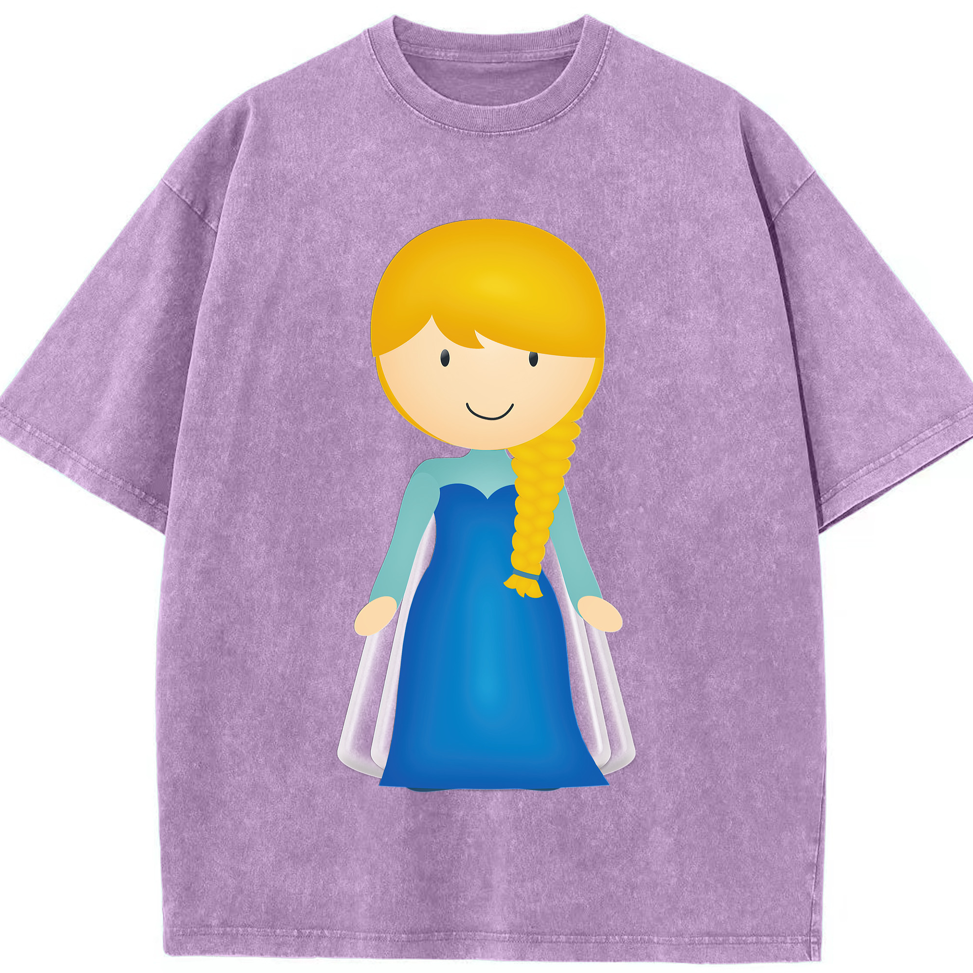 （画像用） アナと雪の女王 アンナ エルサ Frozen Anna Elsa 綿100% ヴィンテージ風 半袖Tシャツ（フロントプリント）