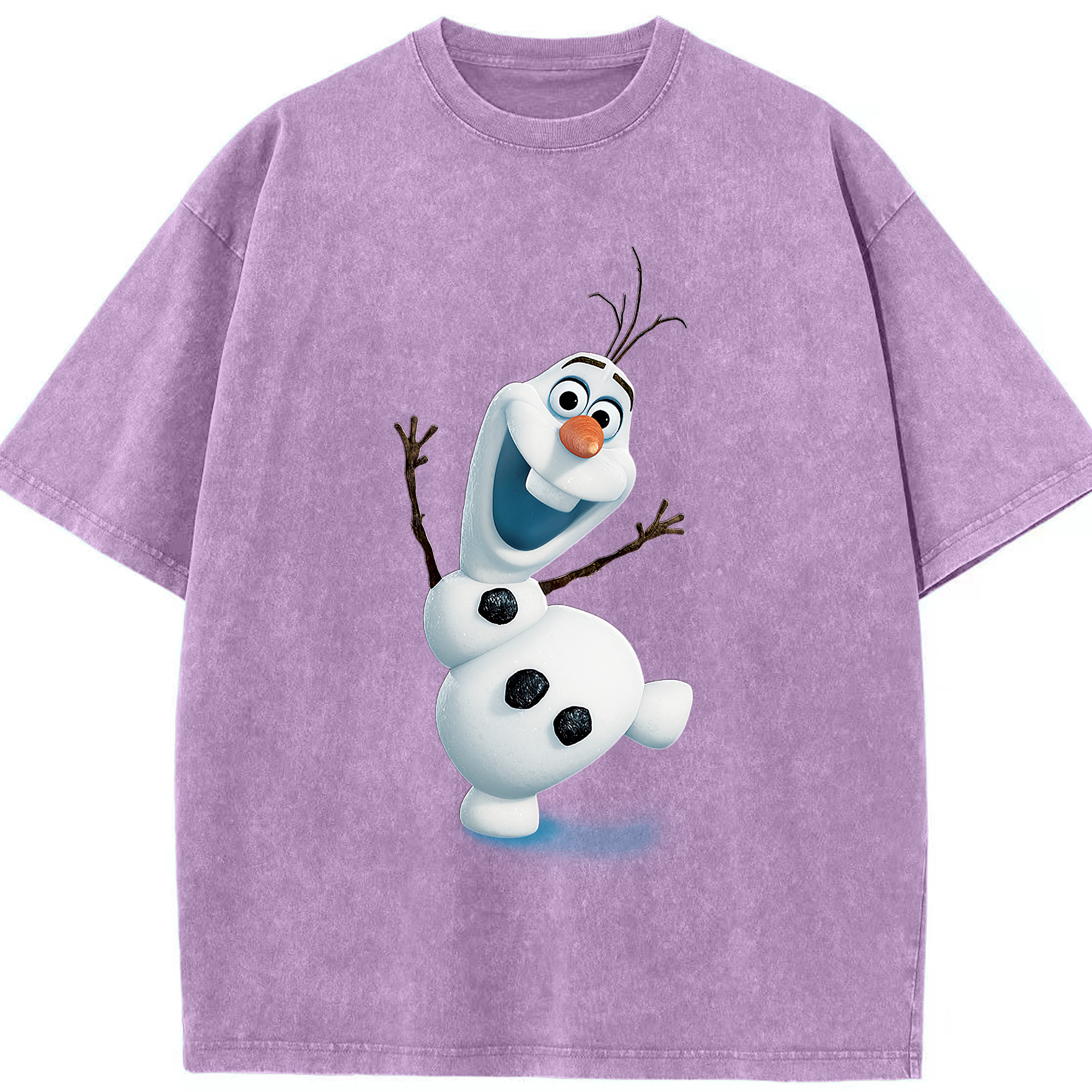 （画像用） アナと雪の女王 アンナ エルサ Frozen Anna Elsa 綿100% ヴィンテージ風 半袖Tシャツ（フロントプリント）