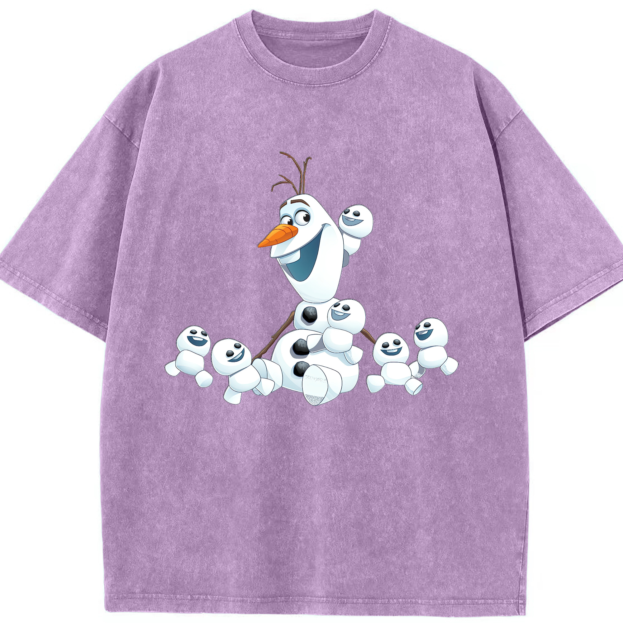 （画像用） アナと雪の女王 アンナ エルサ Frozen Anna Elsa 綿100% ヴィンテージ風 半袖Tシャツ（フロントプリント）