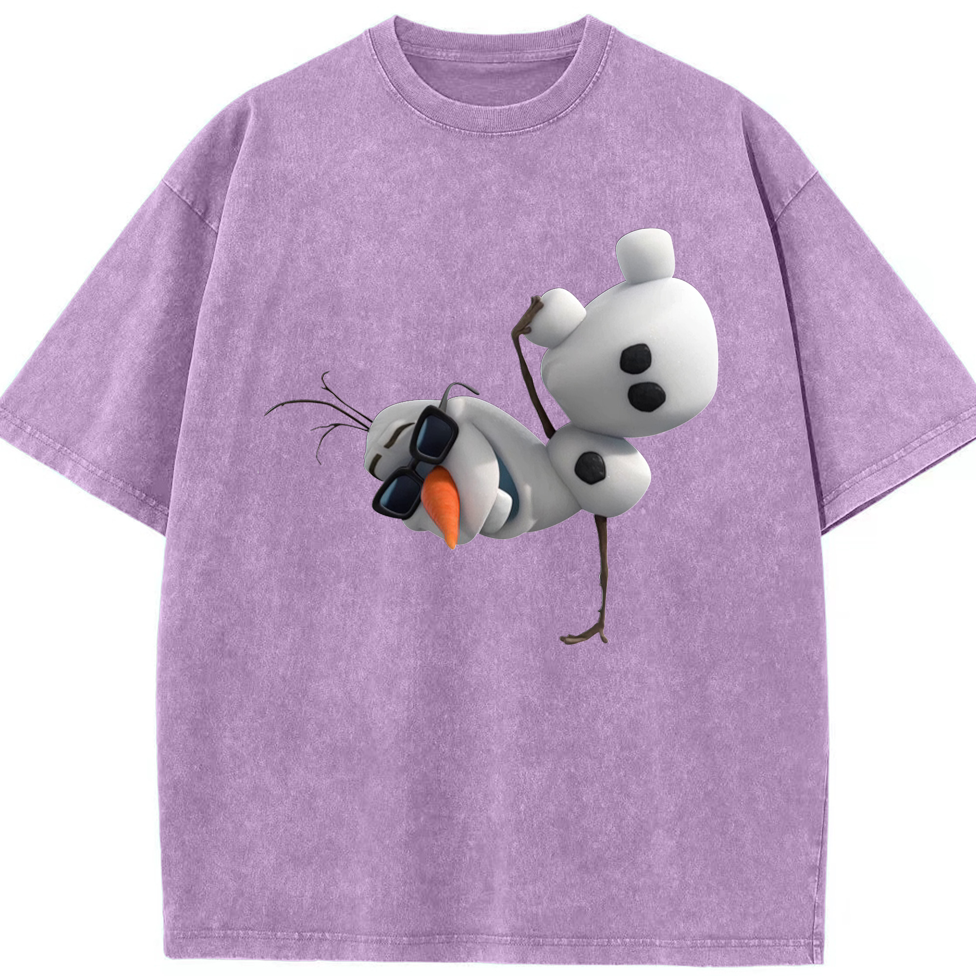（画像用） アナと雪の女王 アンナ エルサ Frozen Anna Elsa 綿100% ヴィンテージ風 半袖Tシャツ（フロントプリント）