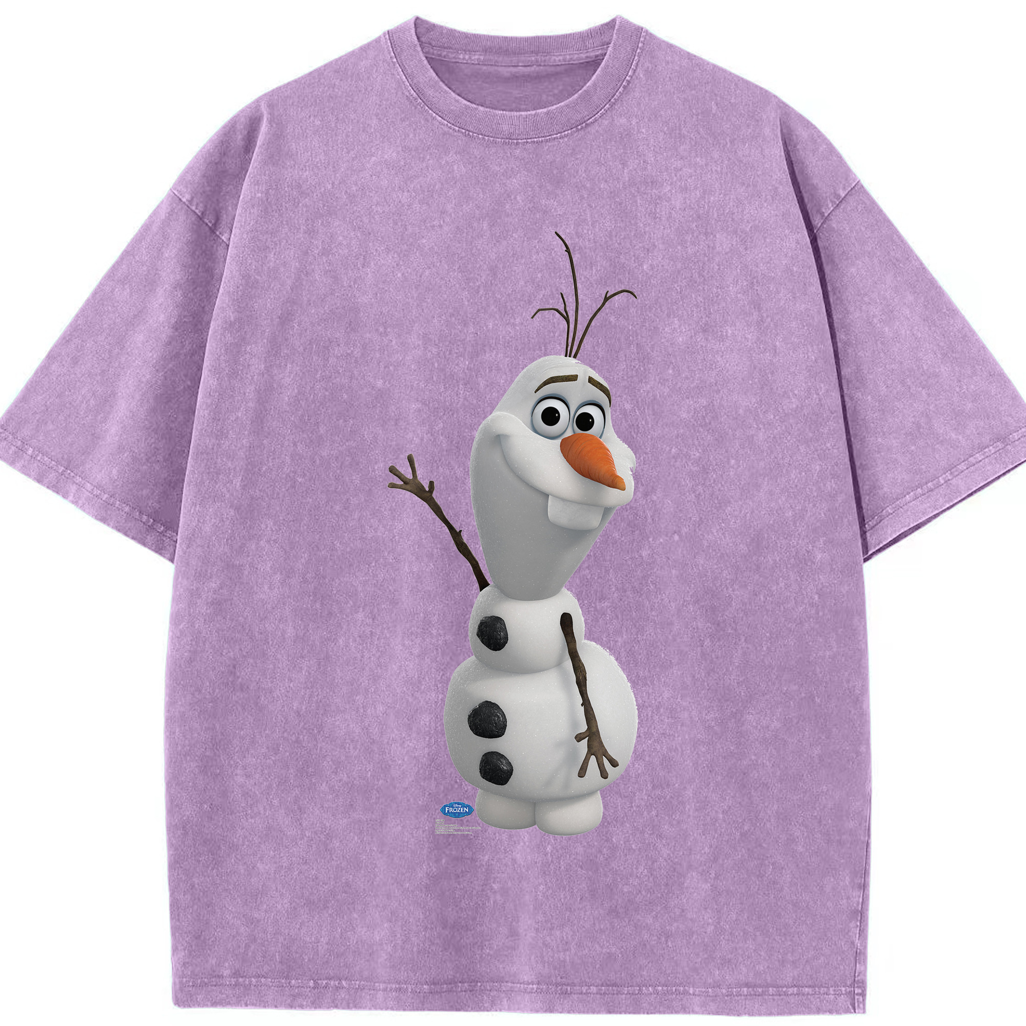 （画像用） アナと雪の女王 アンナ エルサ Frozen Anna Elsa 綿100% ヴィンテージ風 半袖Tシャツ（フロントプリント）