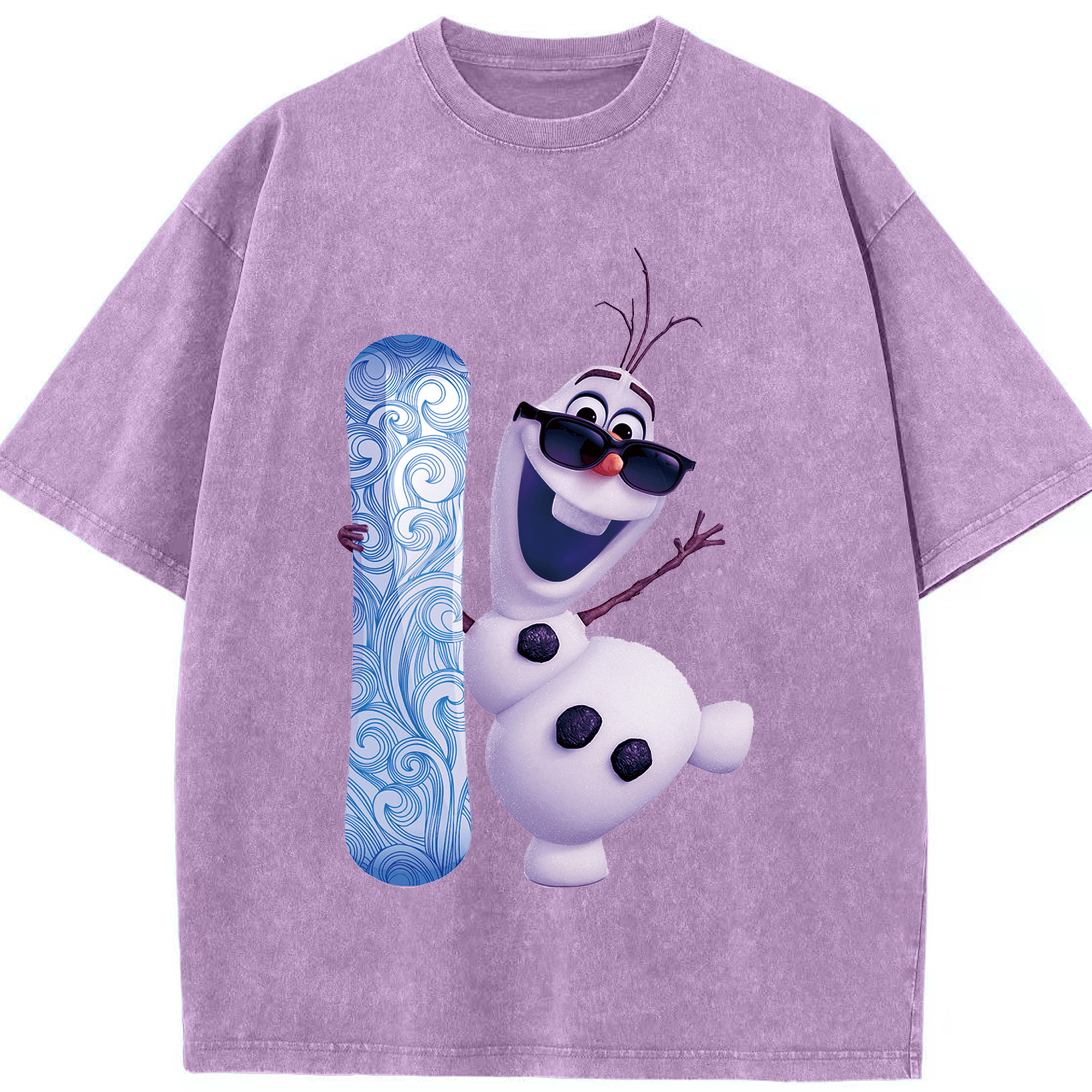 （画像用） アナと雪の女王 アンナ エルサ Frozen Anna Elsa 綿100% ヴィンテージ風 半袖Tシャツ（フロントプリント）