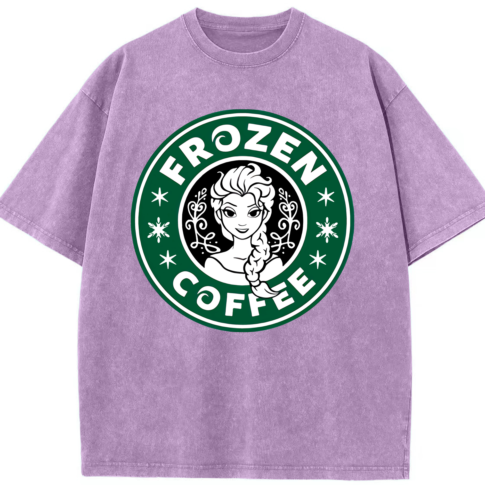 （画像用） アナと雪の女王 アンナ エルサ Frozen Anna Elsa 綿100% ヴィンテージ風 半袖Tシャツ（フロントプリント）