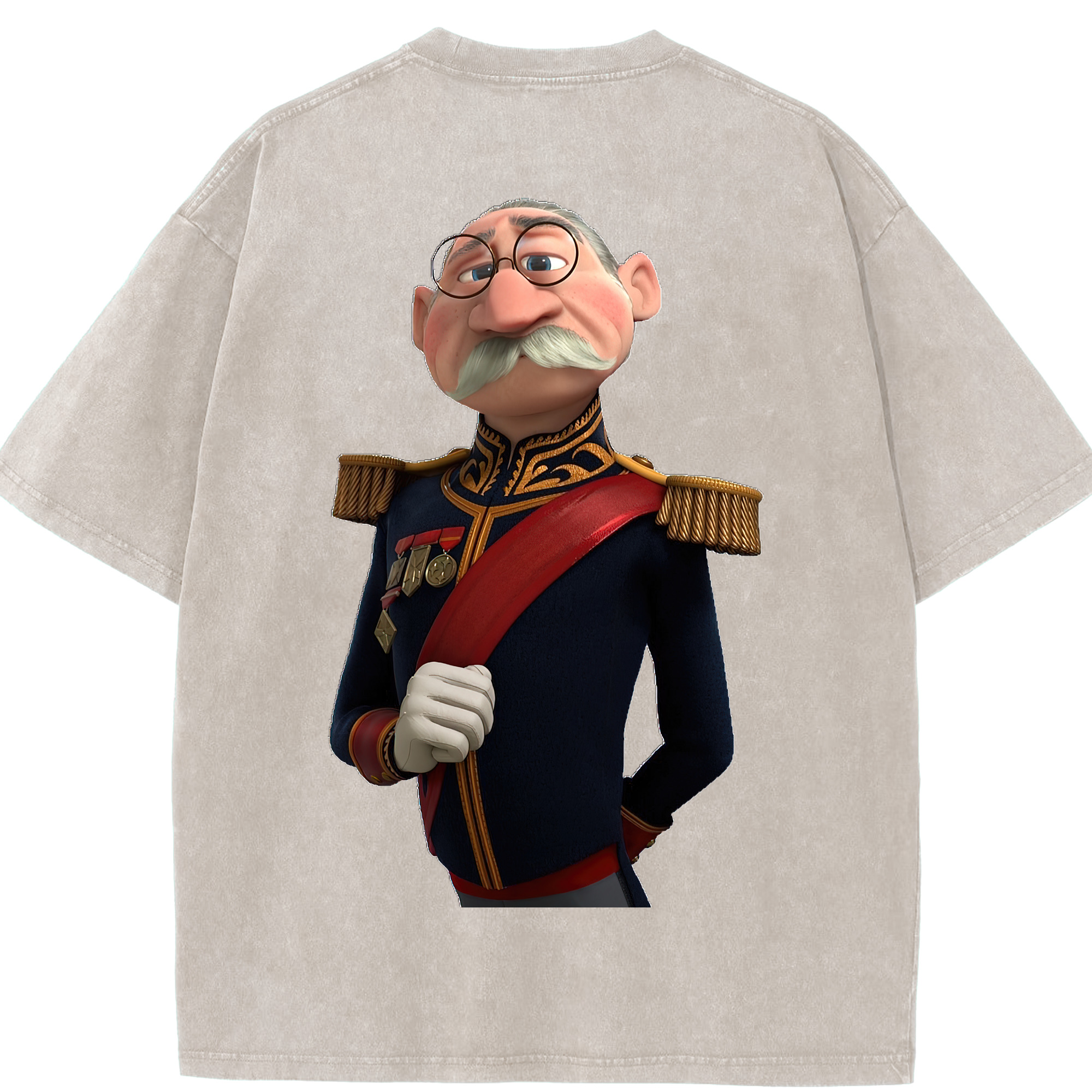 （画像用） アナと雪の女王 アンナ エルサ Frozen Anna Elsa 綿100% ヴィンテージ風 半袖Tシャツ（背面プリント）