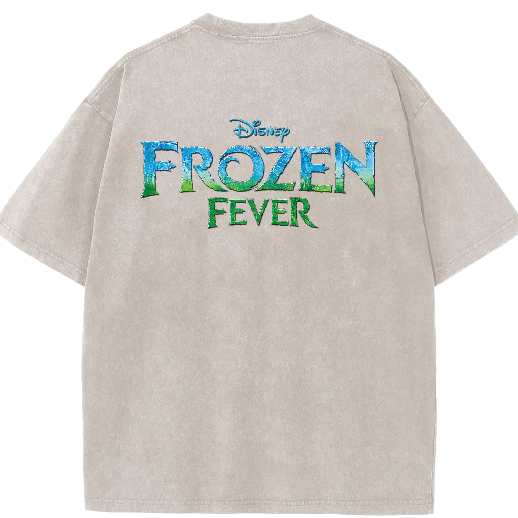 （画像用） アナと雪の女王 アンナ エルサ Frozen Anna Elsa 綿100% ヴィンテージ風 半袖Tシャツ（背面プリント）