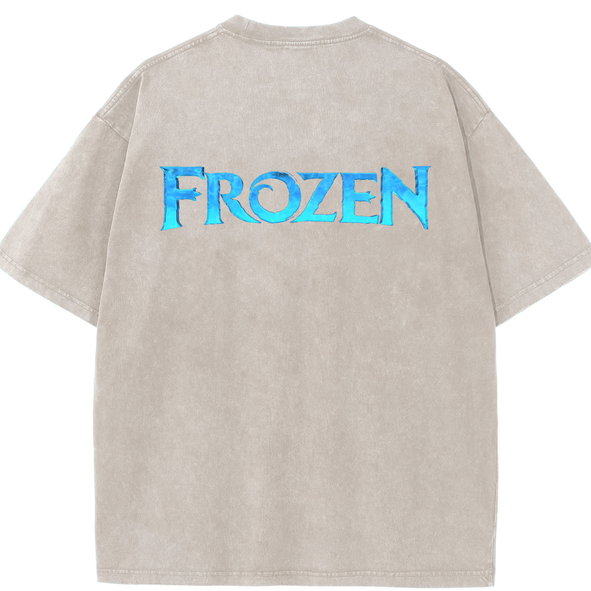 （画像用） アナと雪の女王 アンナ エルサ Frozen Anna Elsa 綿100% ヴィンテージ風 半袖Tシャツ（背面プリント）
