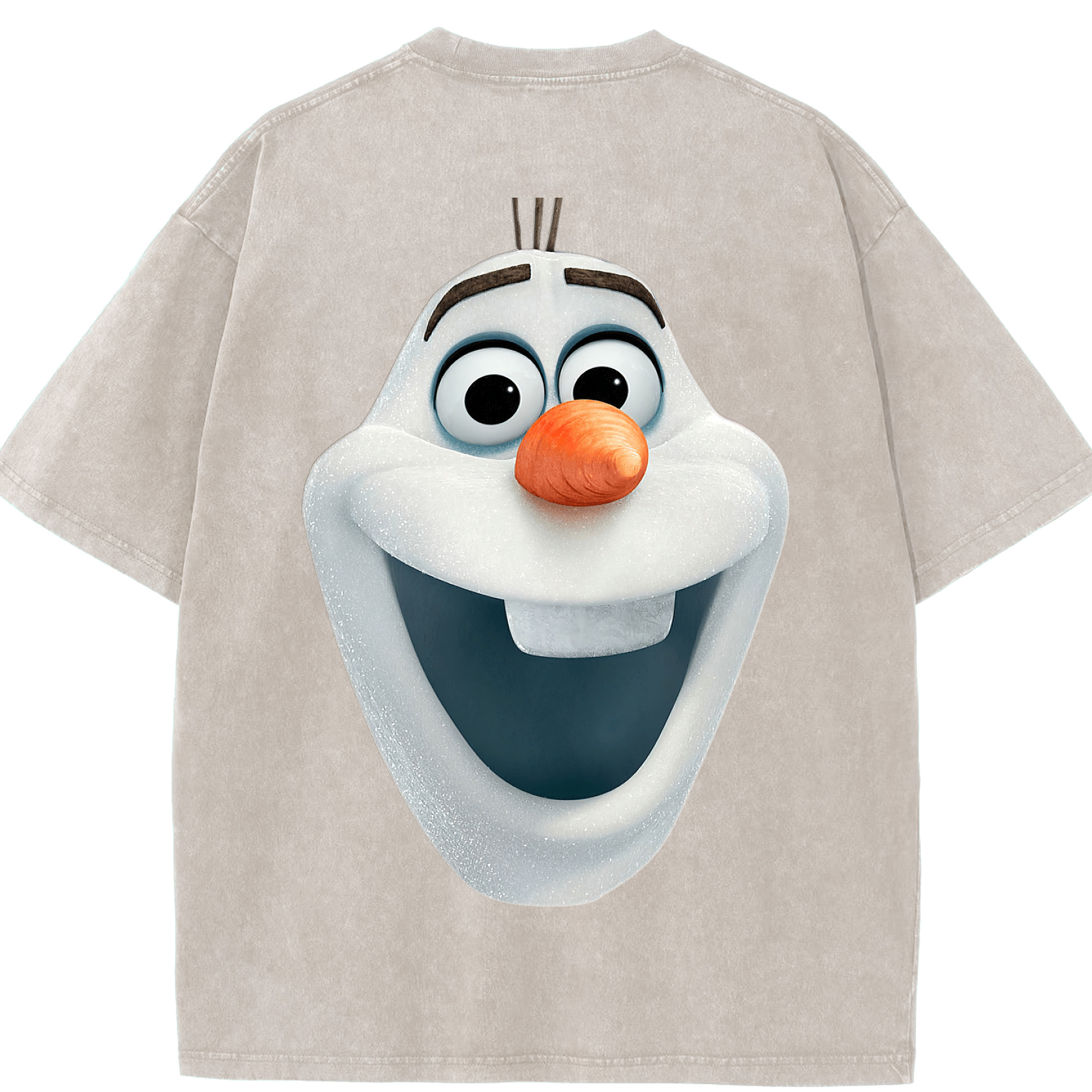 （画像用） アナと雪の女王 アンナ エルサ Frozen Anna Elsa 綿100% ヴィンテージ風 半袖Tシャツ（背面プリント）