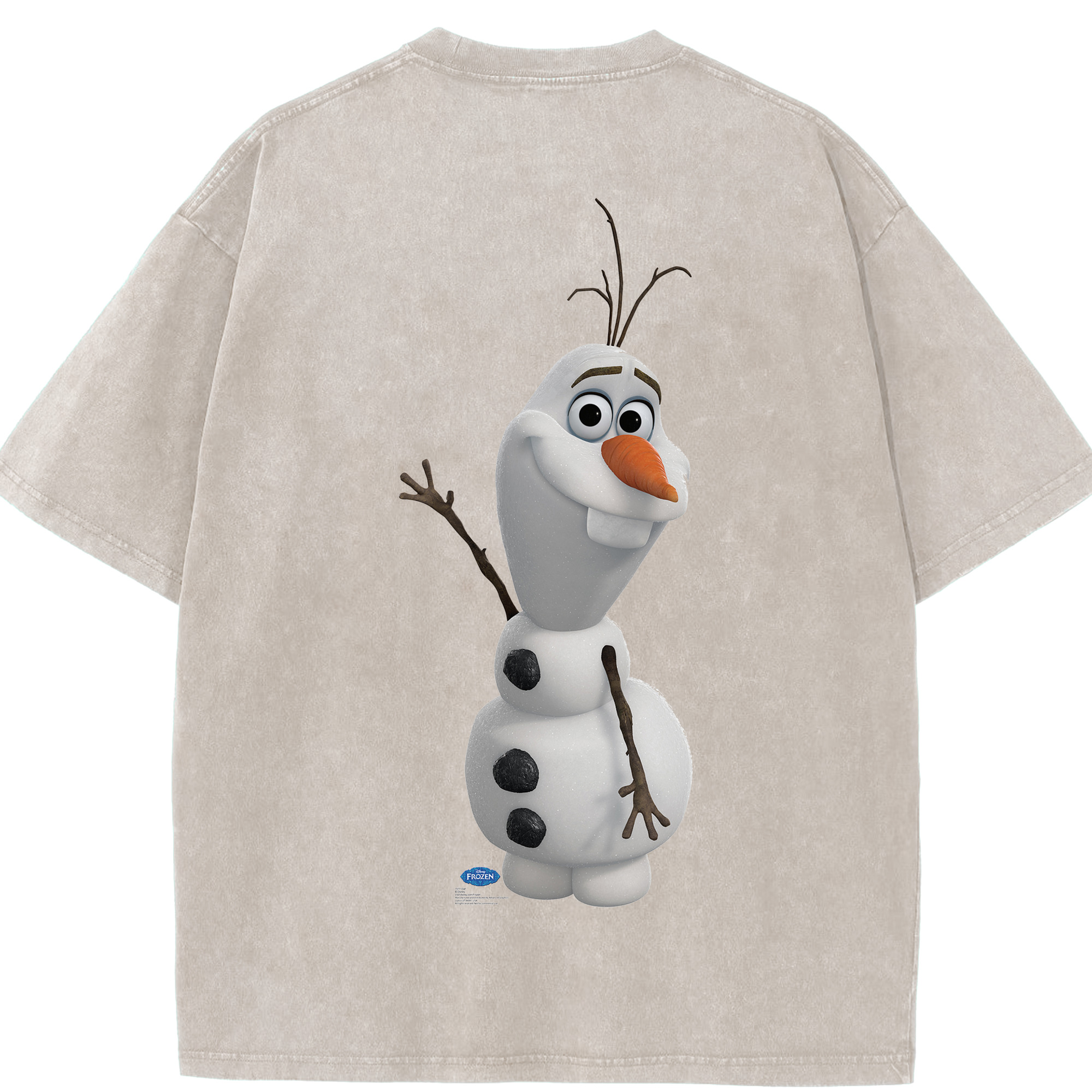 （画像用） アナと雪の女王 アンナ エルサ Frozen Anna Elsa 綿100% ヴィンテージ風 半袖Tシャツ（背面プリント）