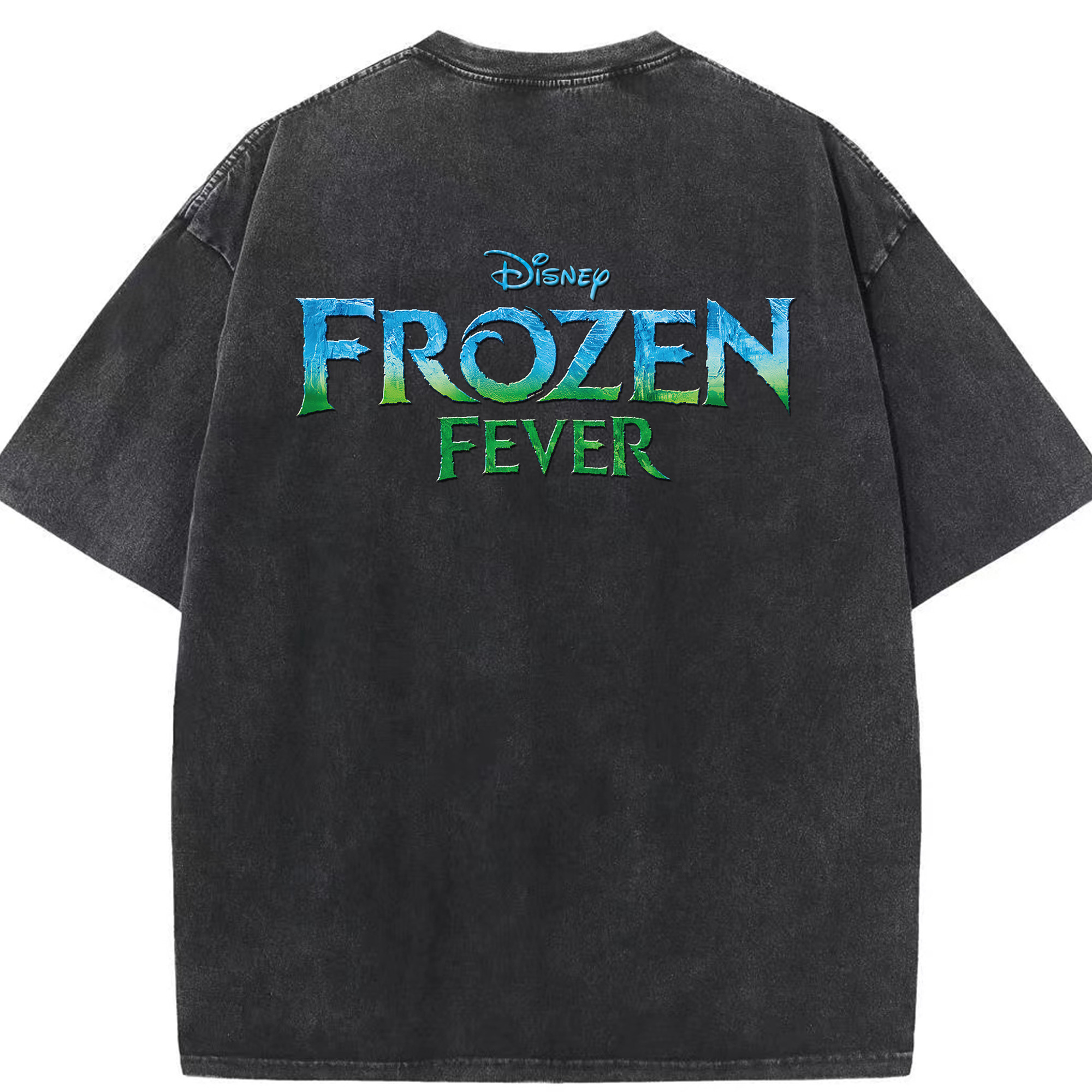 （画像用） アナと雪の女王 アンナ エルサ Frozen Anna Elsa 綿100% ヴィンテージ風 半袖Tシャツ（背面プリント）